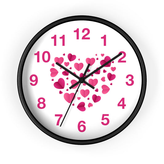 Hearts Wall Clock Love Clock, Romantic Home Decor Valentine's Day Gift Anniversary Gift