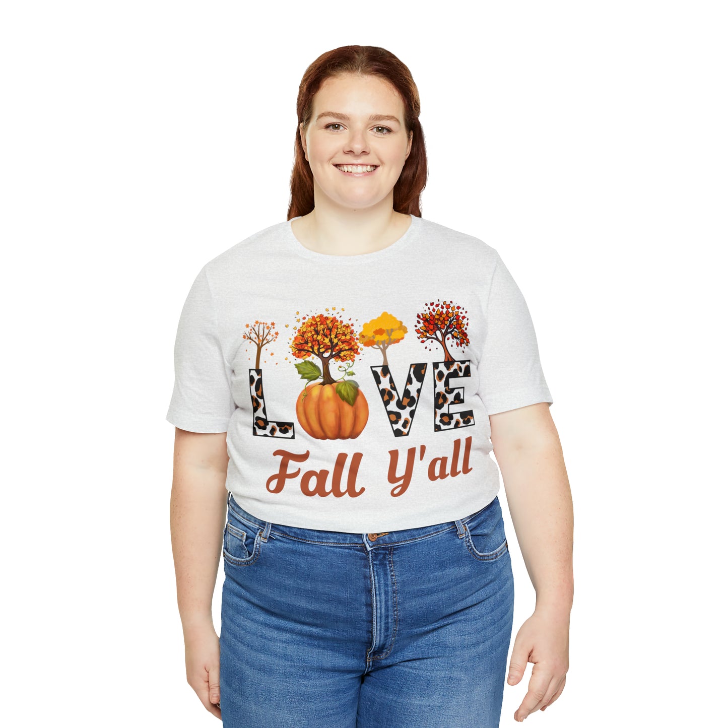 Leopard Print Love Fall Y'all, Fall shirt, Fall lover gift, Nature lover gift.