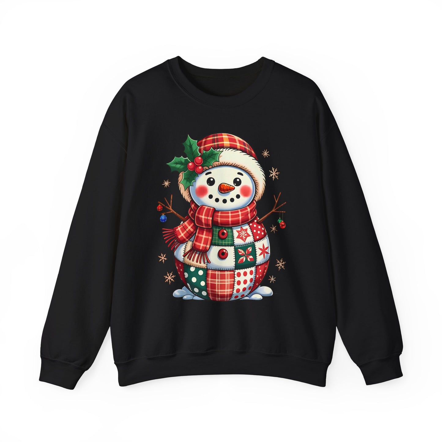 Patchwork Snowman Sweatshirt