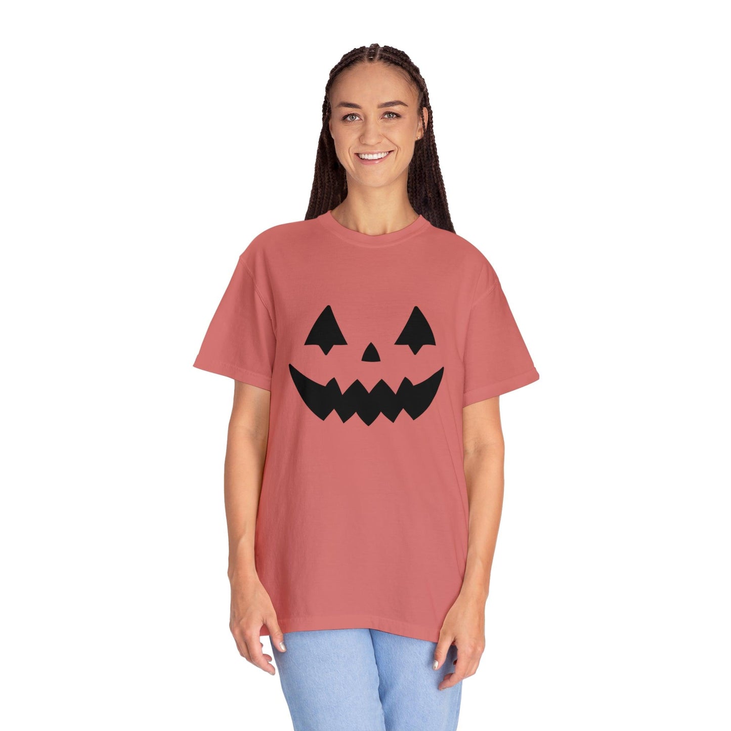 Cute Pumpkin Face Shirt Retro Halloween Tshirt, Vintage Shirt Halloween Shirt Pumpkin Face Halloween Costume Comfort Colors - Giftsmojo