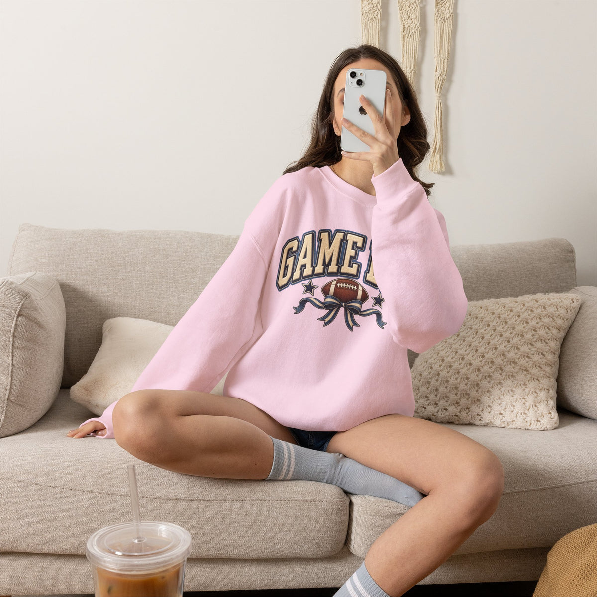 Game Day Football Crewneck Sweatshirt