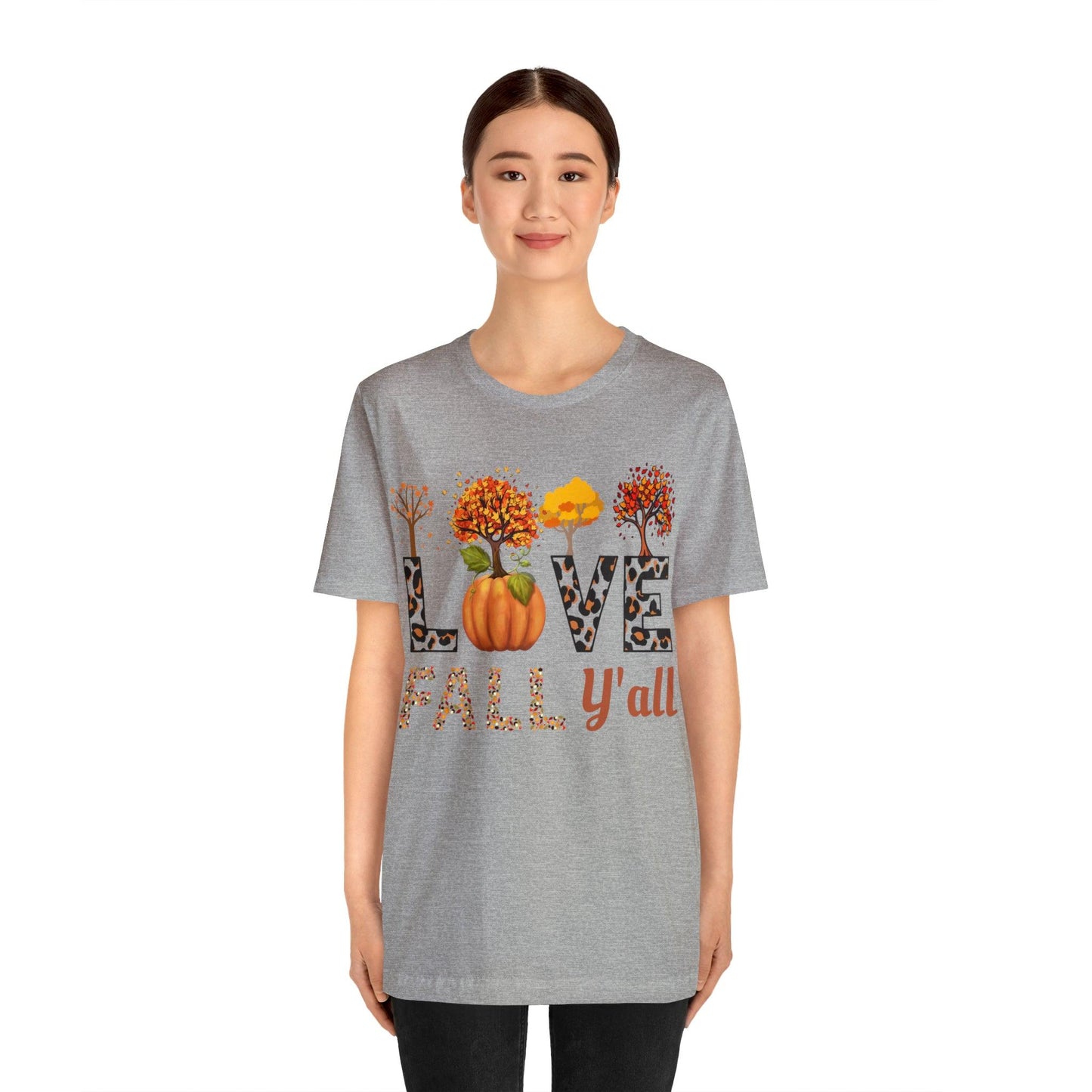 Leopard Print Love Fall Y'all, Fall shirt, Fall lover gift - Giftsmojo