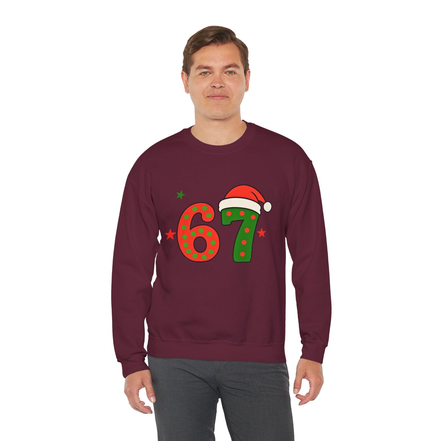 Funny Six Seven Santa Hat Sweatshirt