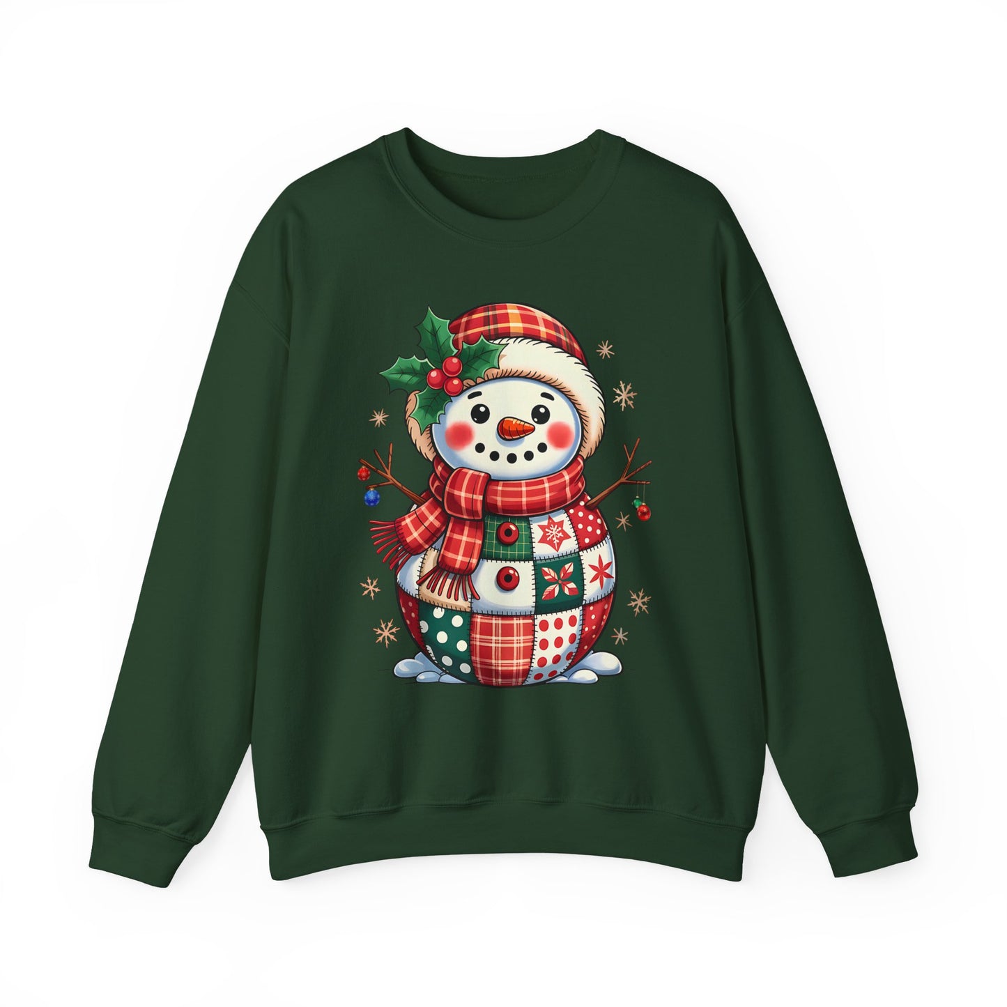 Patchwork Snowman Sweatshirt