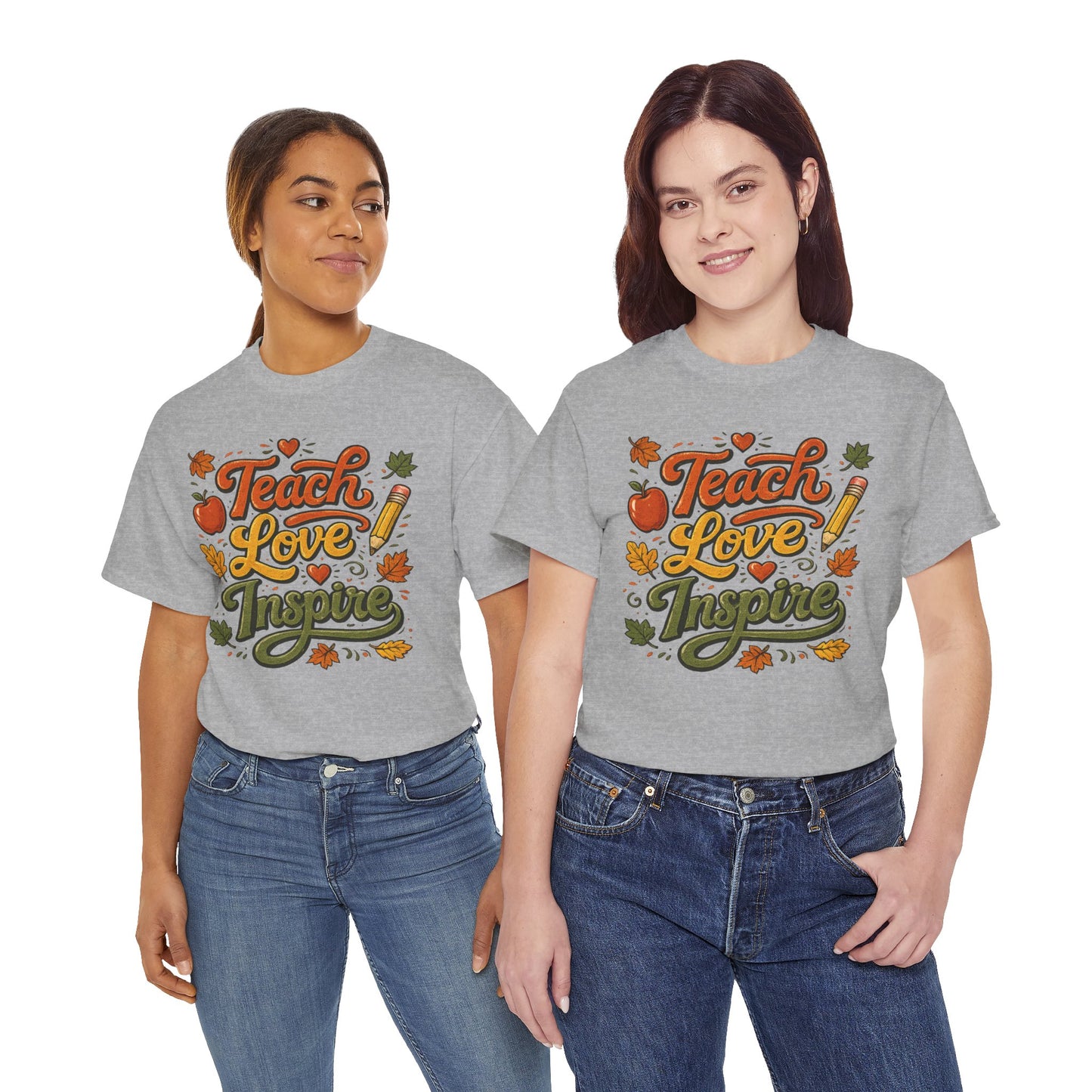 Teach Love Inspire T‑Shirt — Autumn Teacher Appreciation Tee