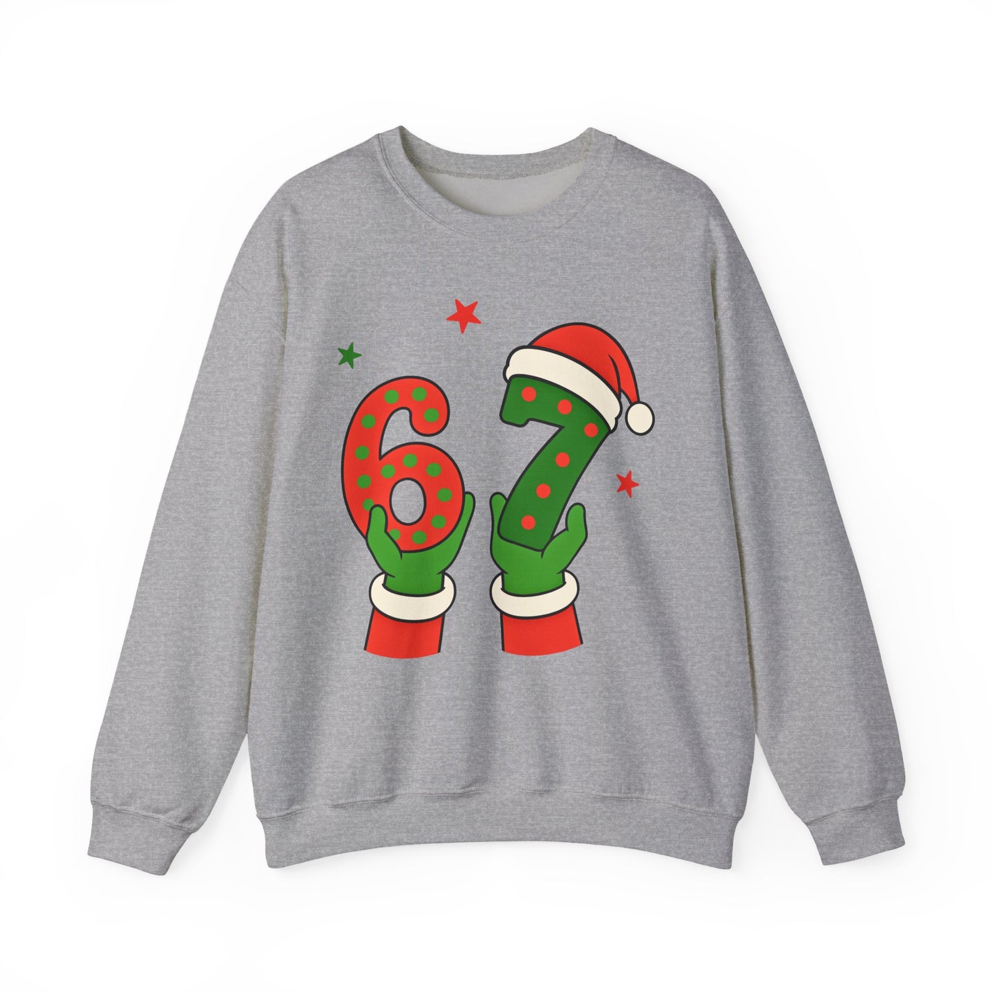 Grinch Hands Holding 'Six Seven' Sweatshirt