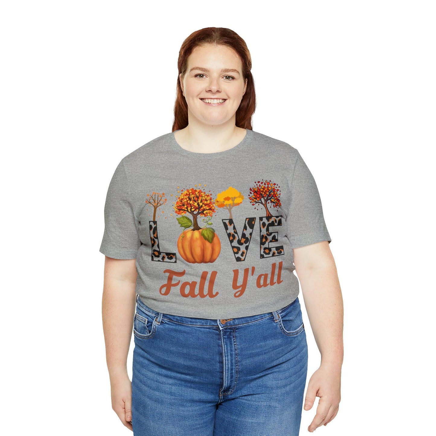 Leopard Print Love Fall Y'all, Fall shirt, Fall lover gift, Nature lover gift. - Giftsmojo