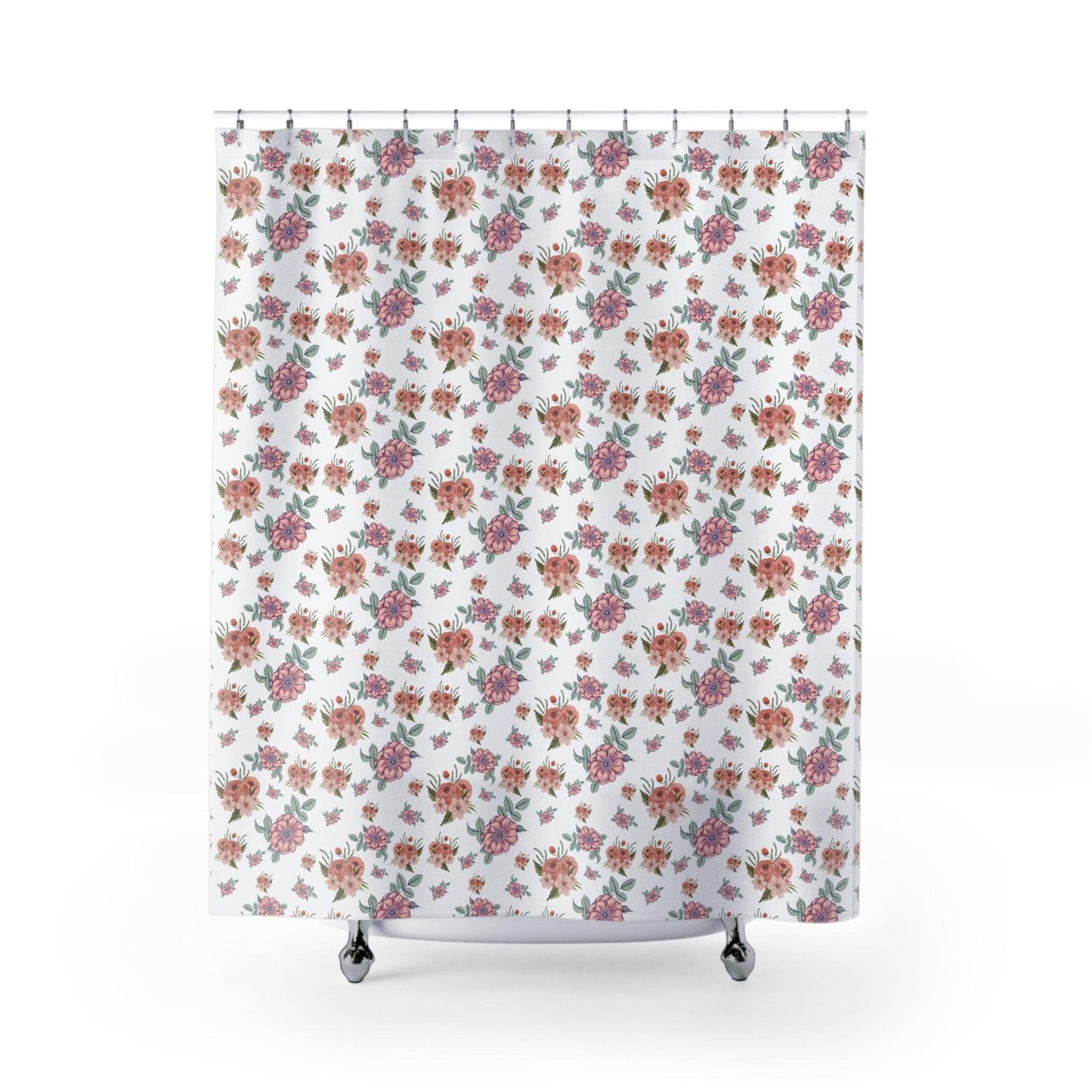 Cute shower curtain set cool shower farmhouse curtain shower decor bathroom curtain boho shower curtain floral curtain Vintage curtain - Giftsmojo