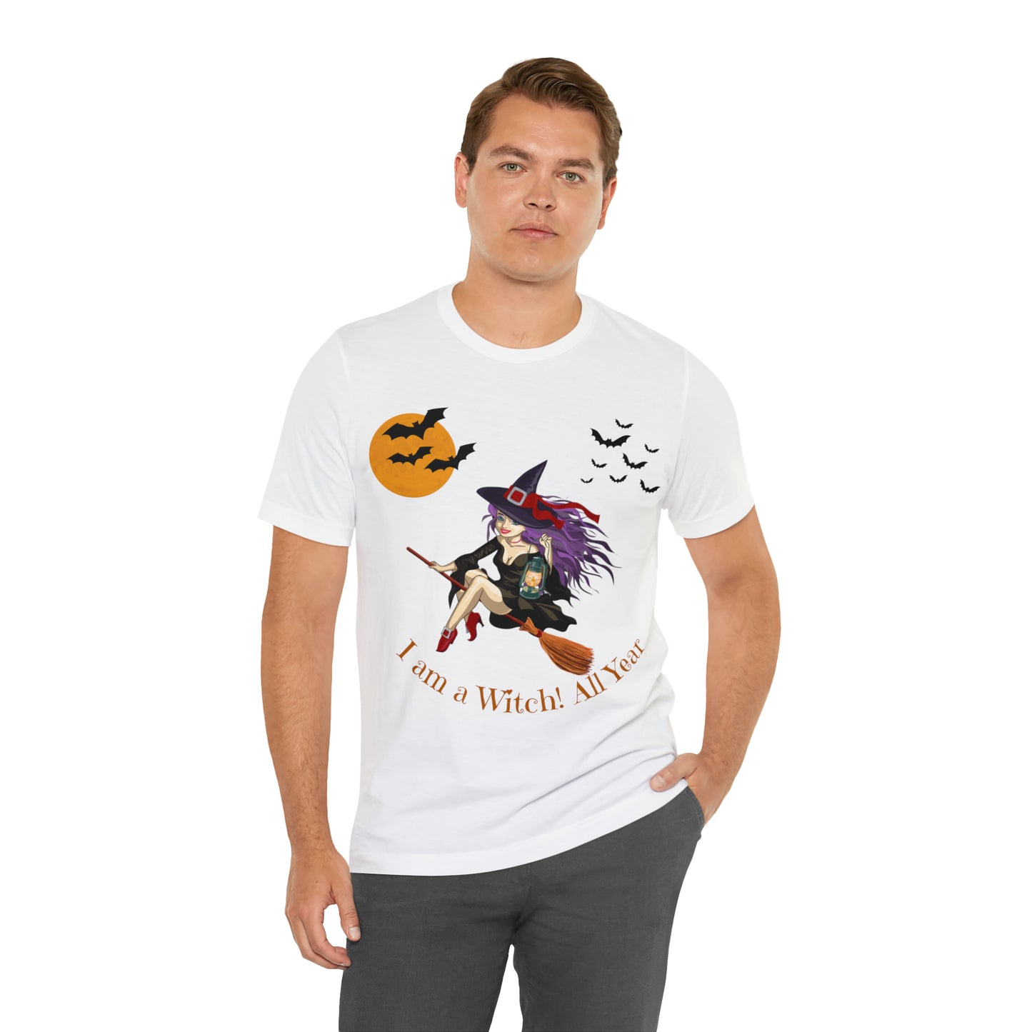 I am a witch All year Halloween Shirt,Vintage Witch Shirts Funny Witch Shirt Halloween Clothes Halloween Vibes Halloween Retro Halloween Outfit