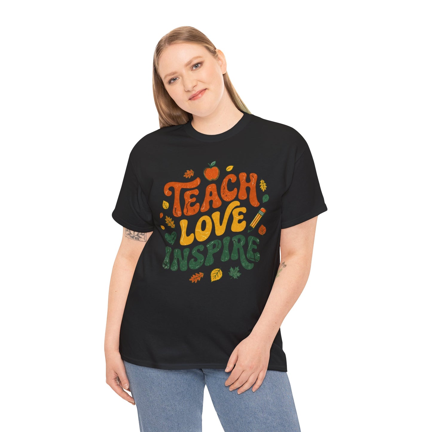 Teach Love Inspire T-Shirt — Fall Teacher Appreciation Tee