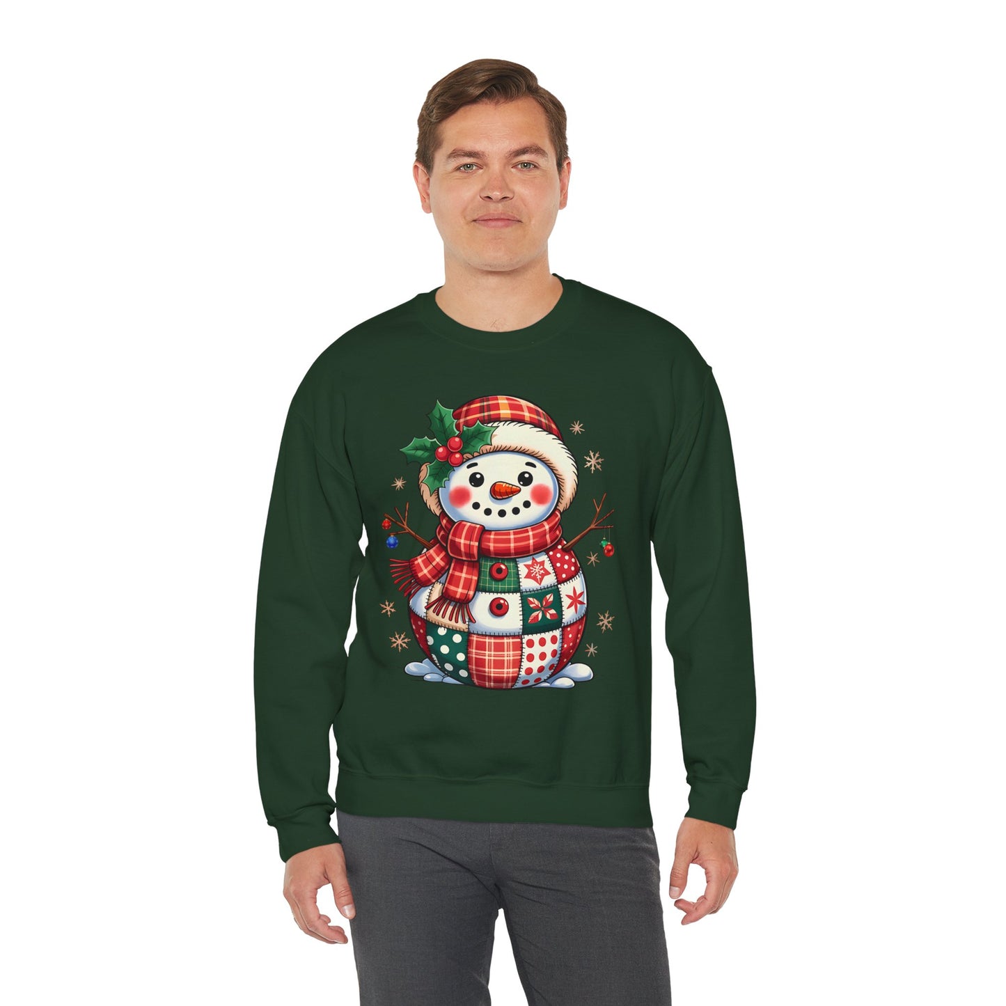 Patchwork Snowman Sweatshirt