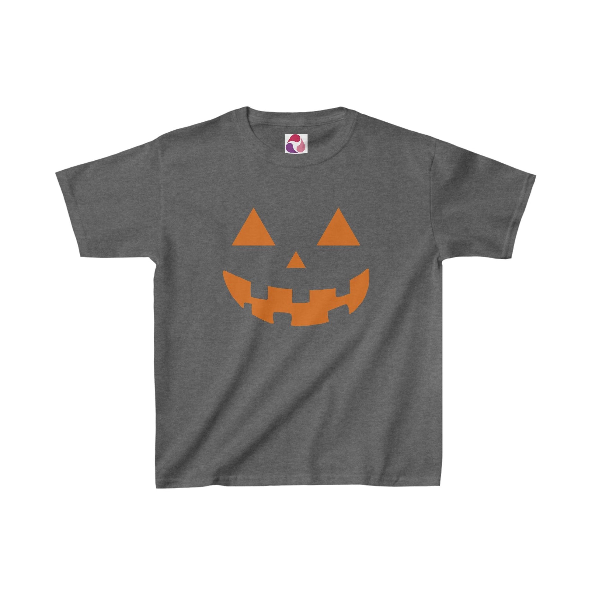 Kids Pumpkin Face Tee Kids Halloween Costume Halloween shirt for Halloween Infant Kids Heavy Cotton™ Tee - Giftsmojo