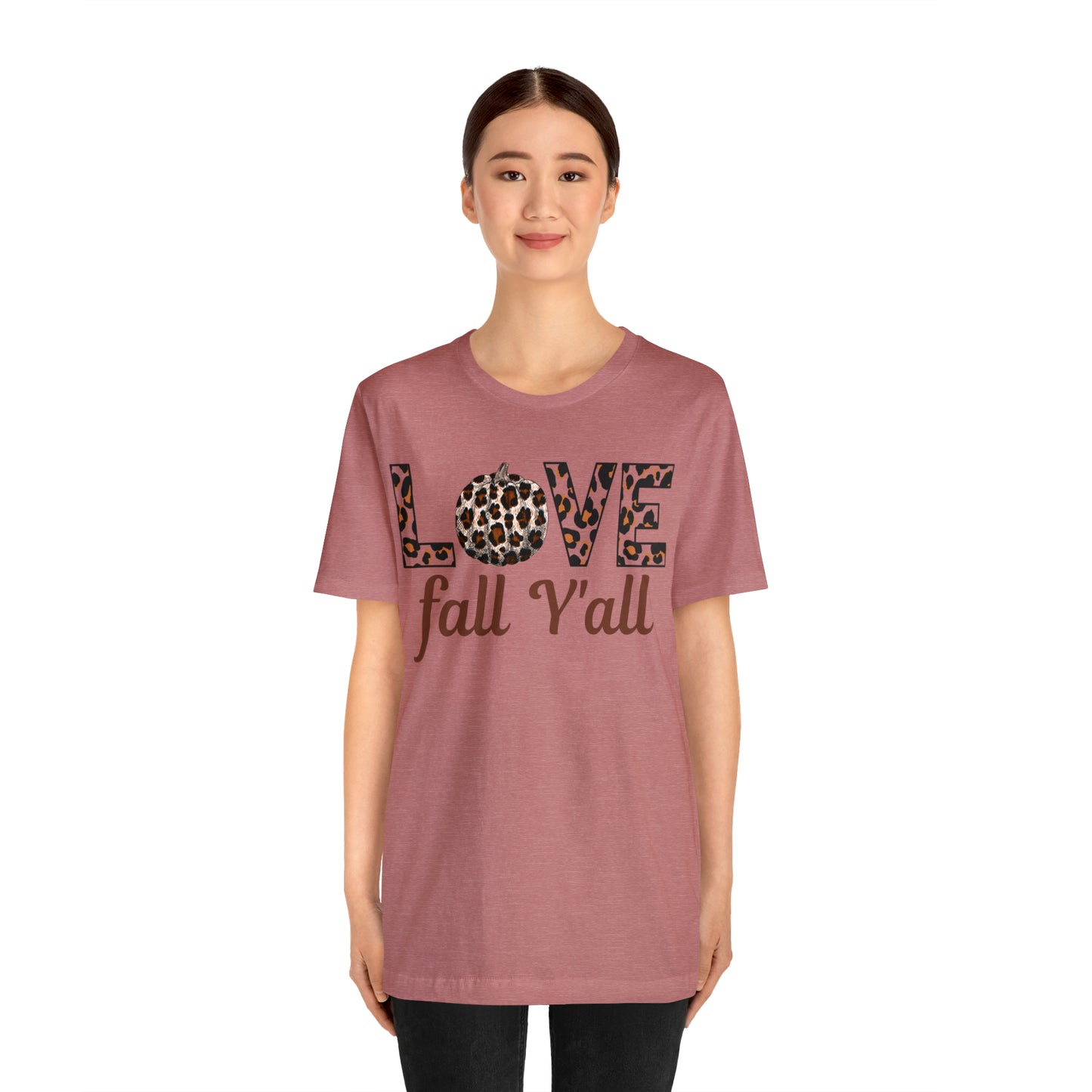 Leopard Print Love Fall Y'all Love Fall shirt Fall lover gift