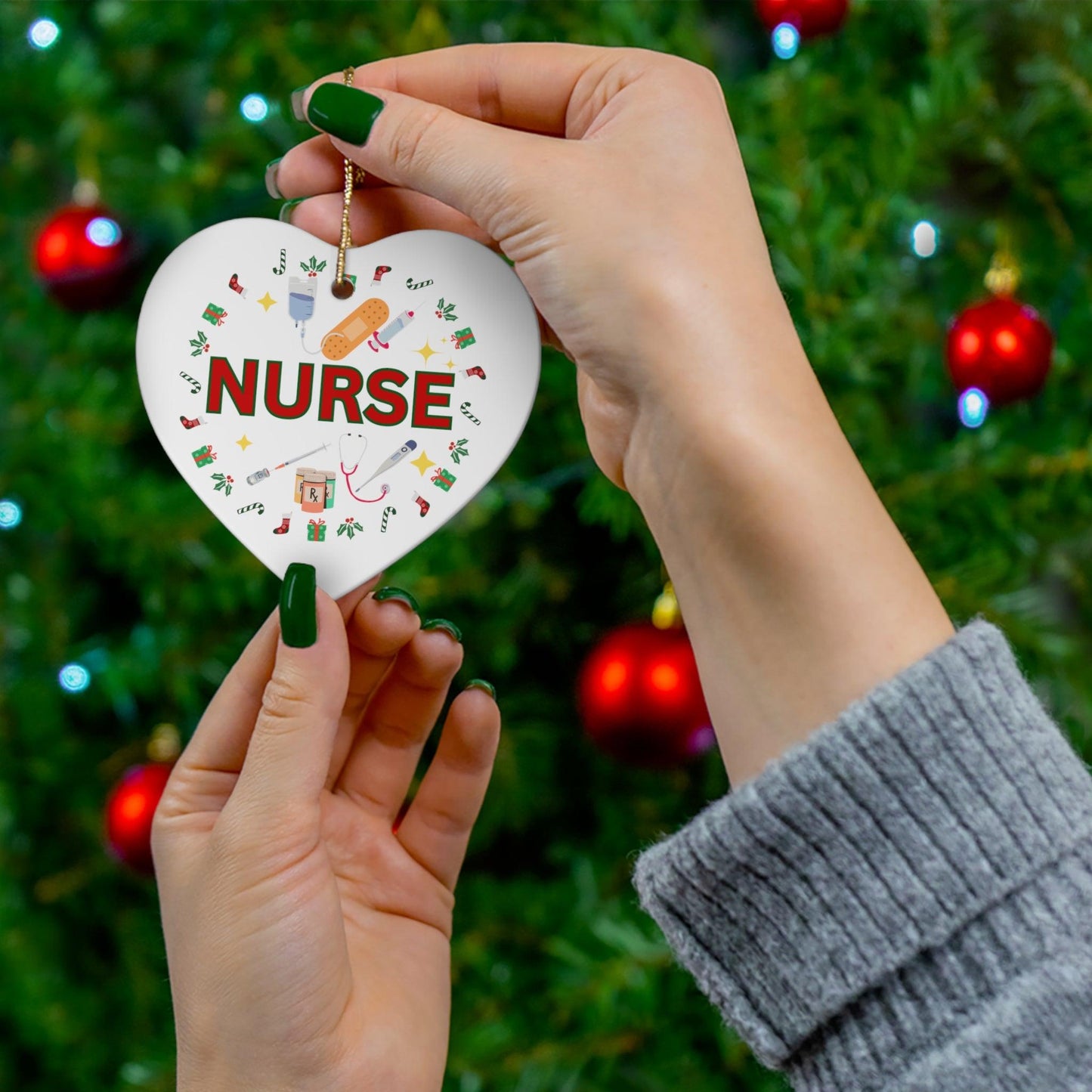 Nurse Christmas Ornament Nurse Ornament Nurse Christmas Tree Ornament Nurse Care Ornament Nurses Ornament Occupation Job - Giftsmojo