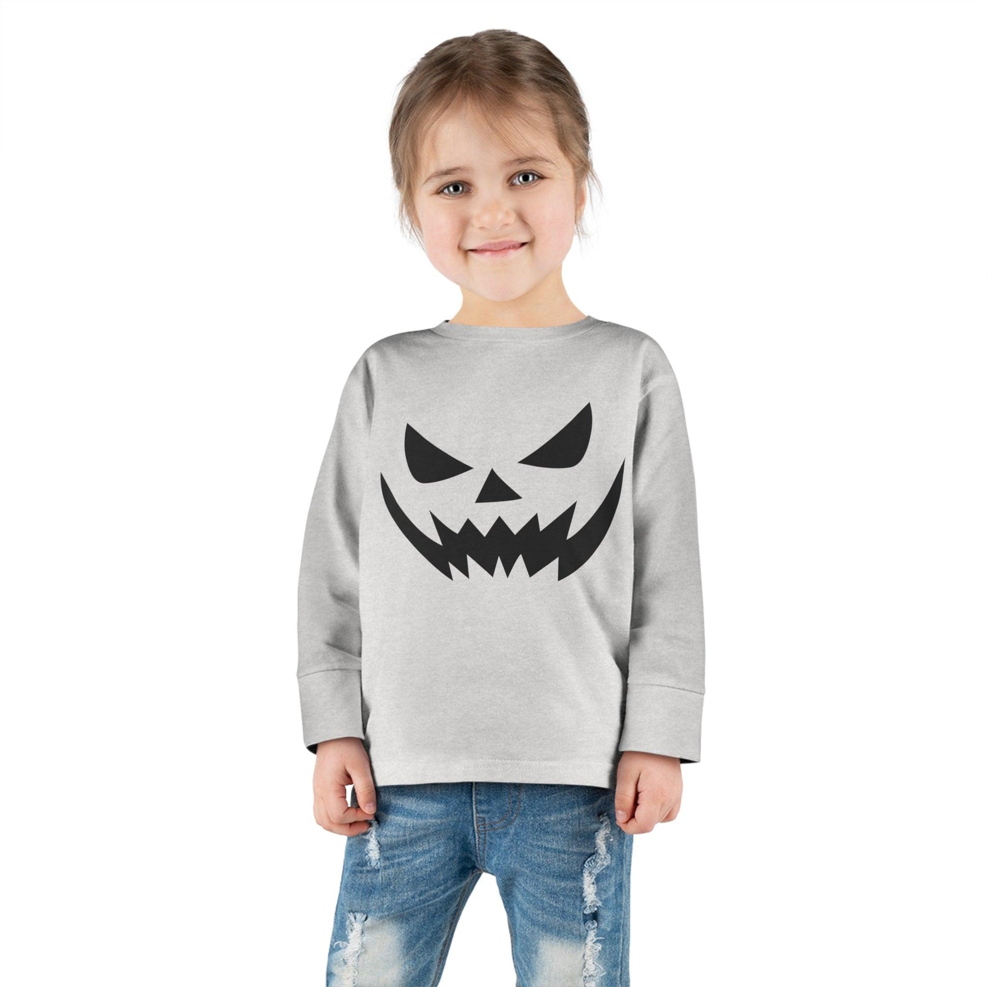 Kids Halloween Pumpkin Face Shirt Kids Jack O Lantern Shirt Kids Halloween Shirt Kids Long Sleeve Trick or Treat Outfit for Halloween - Giftsmojo