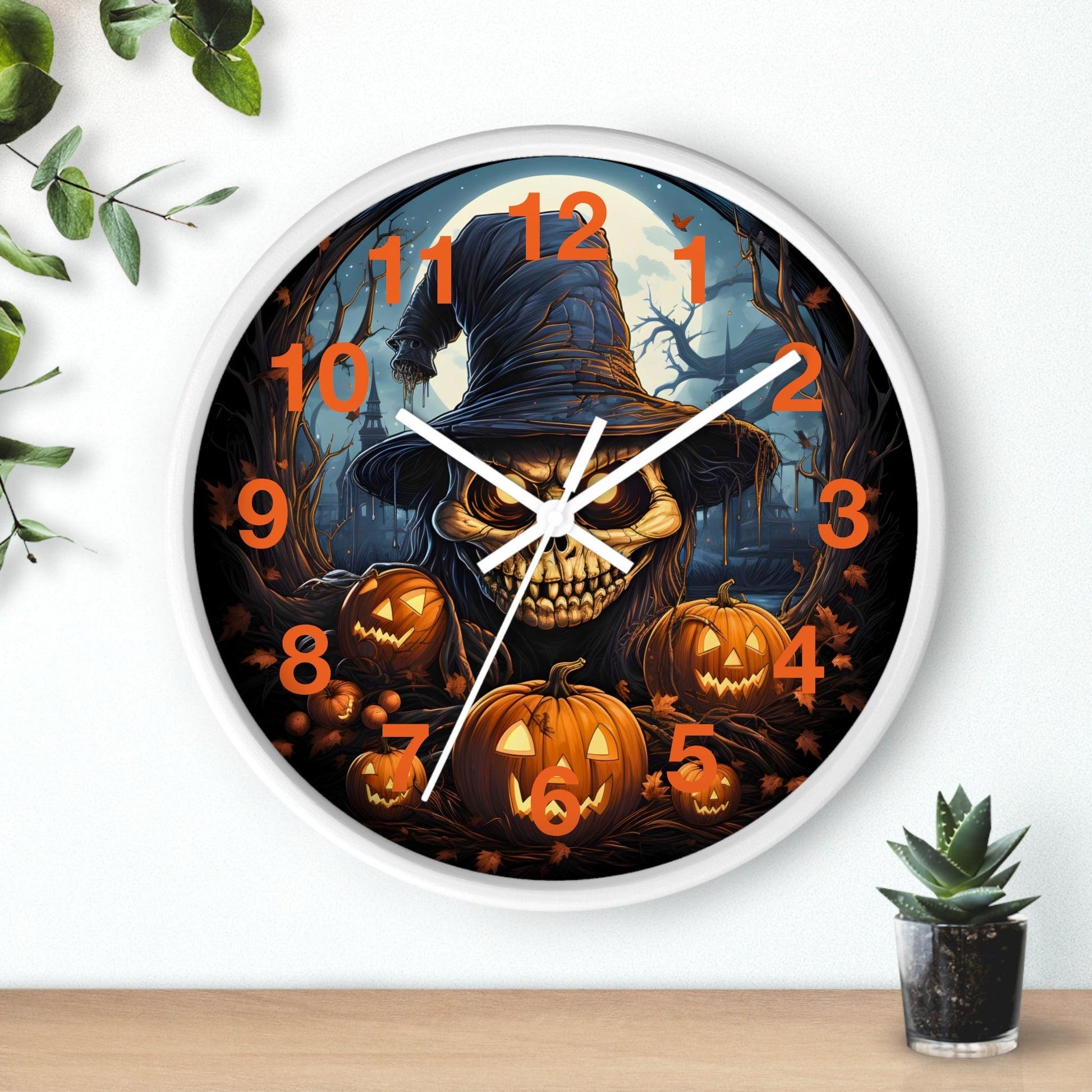 Halloween Ghost Wall Clock Home Decor Halloween Wall Clocks Halloween Clock Fall Clock Halloween Decor - Giftsmojo