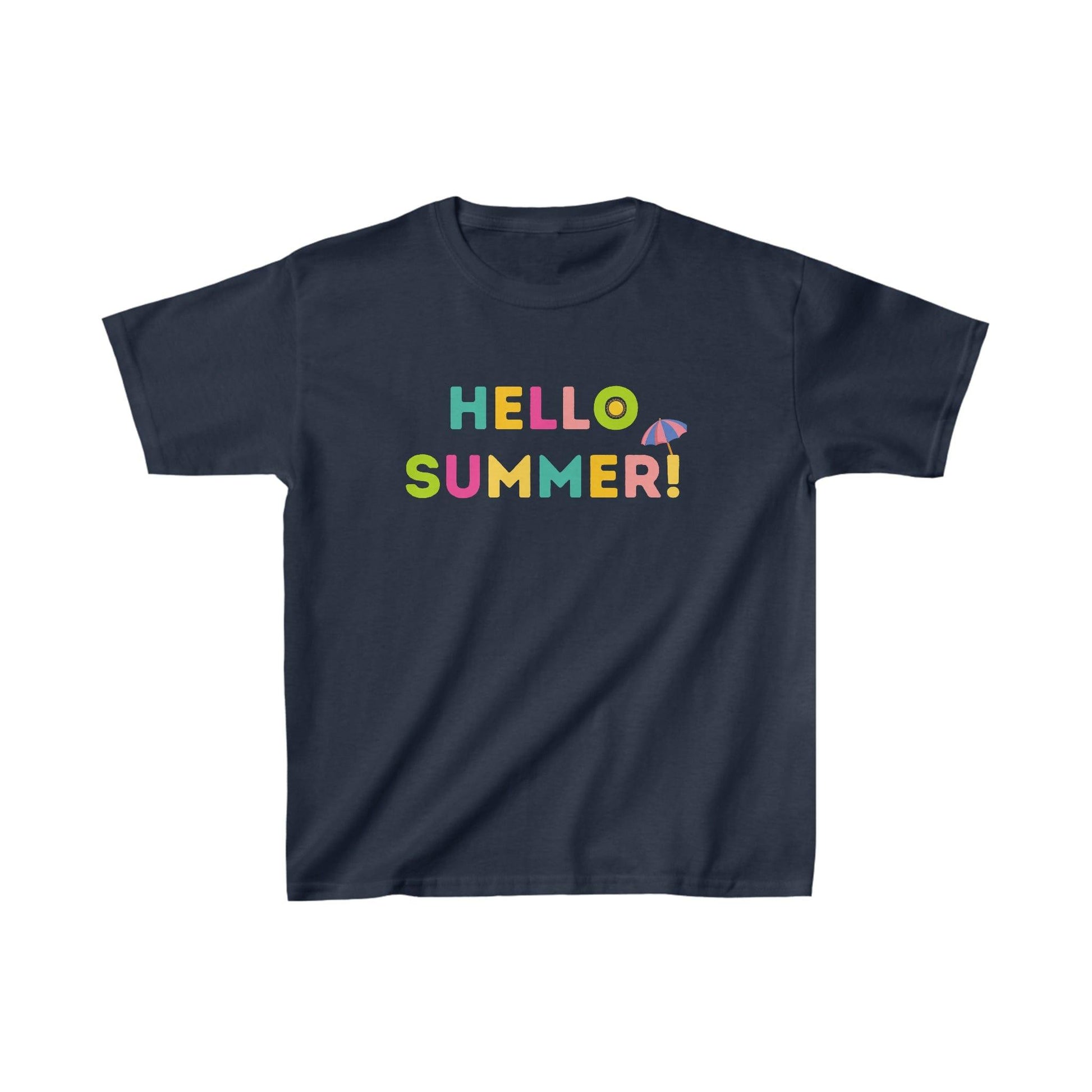 Kids Hello Summer Tee, Summer shirt for Kids birthday gift Kids Casual Top - Giftsmojo