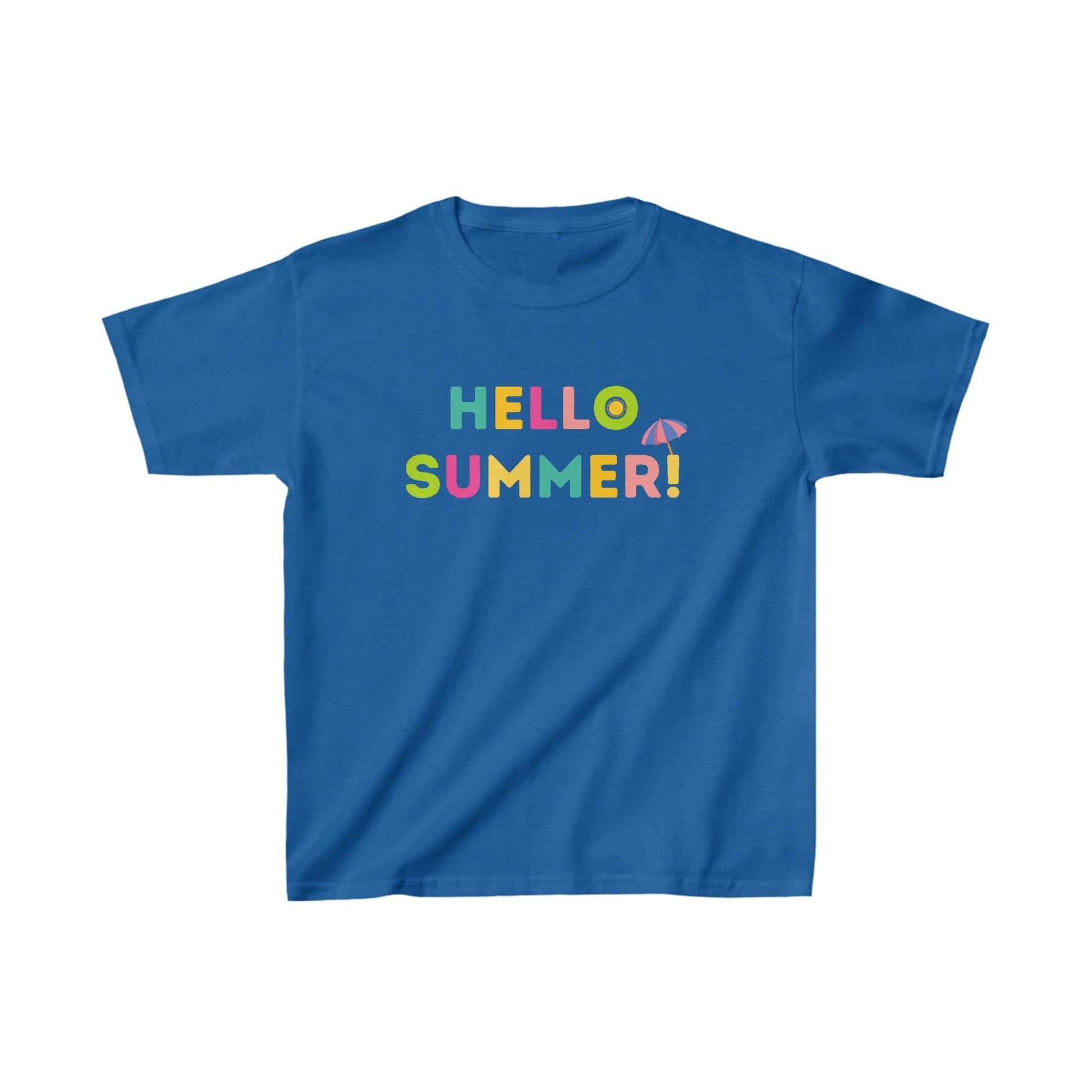 Kids Hello Summer Tee, Summer shirt for Kids birthday gift Kids Casual Top - Giftsmojo