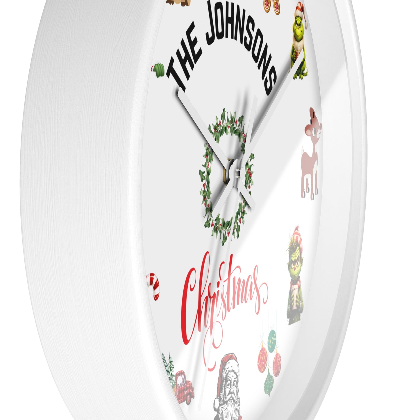 Personalized Christmas Wall Clock, Christmas Clock Christmas Gift Christmas Home Decor