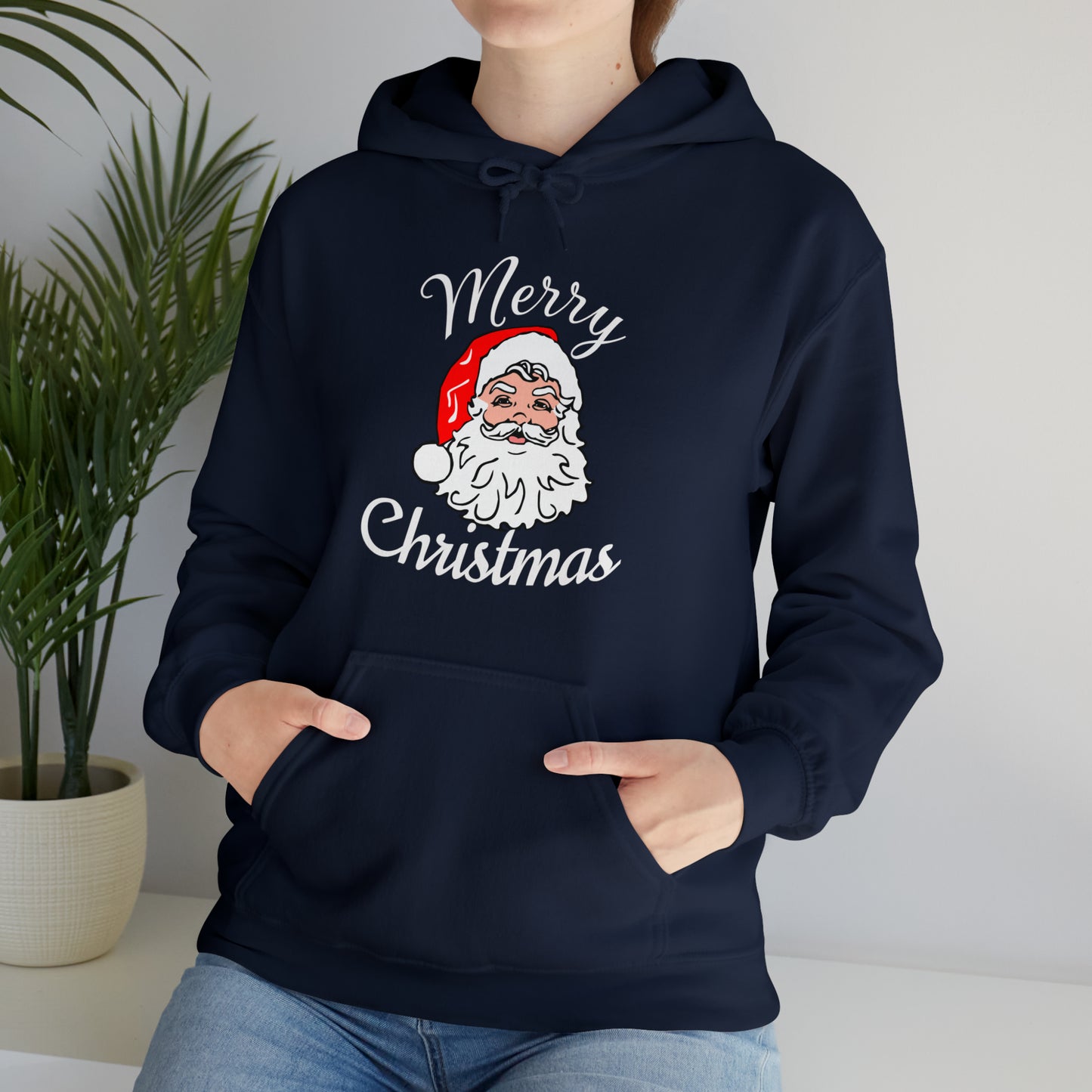 Santa Hoodie, Merry Christmas Hooded Sweatshirt, Christmas Shirt, Christmas Gift