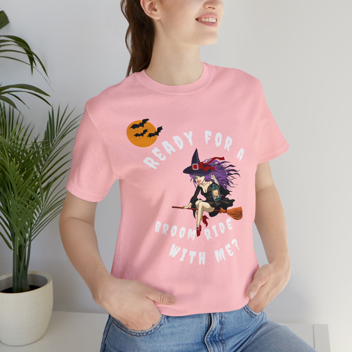 Ready for a Broom Ride with Me Halloween shirt, Witch shirt, Halloween tshirt, Halloween outfit, Work Halloween Costume