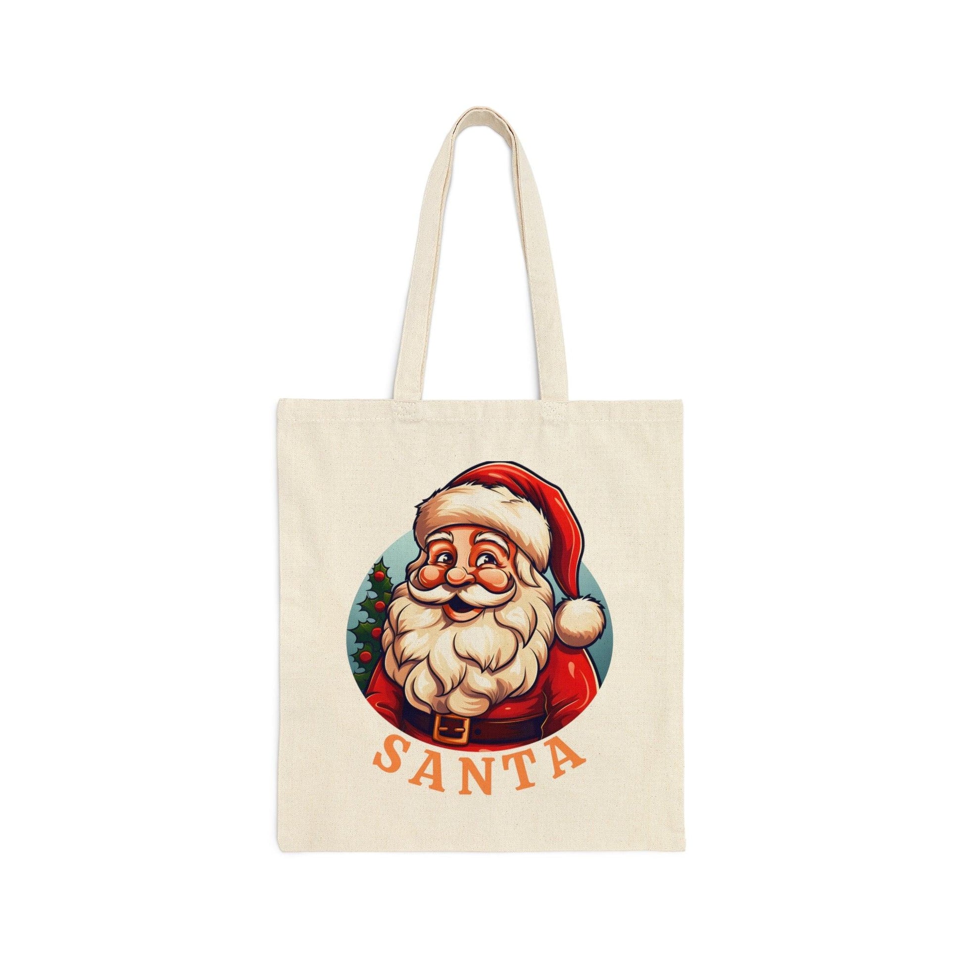 Santa Tote Bag Christmas Bag Christmas Tote Bag Santa Claus Totes Bag Canvas Tote Bag Shopping Bag Gift For Women Totes Birthday Gift Bag - Giftsmojo