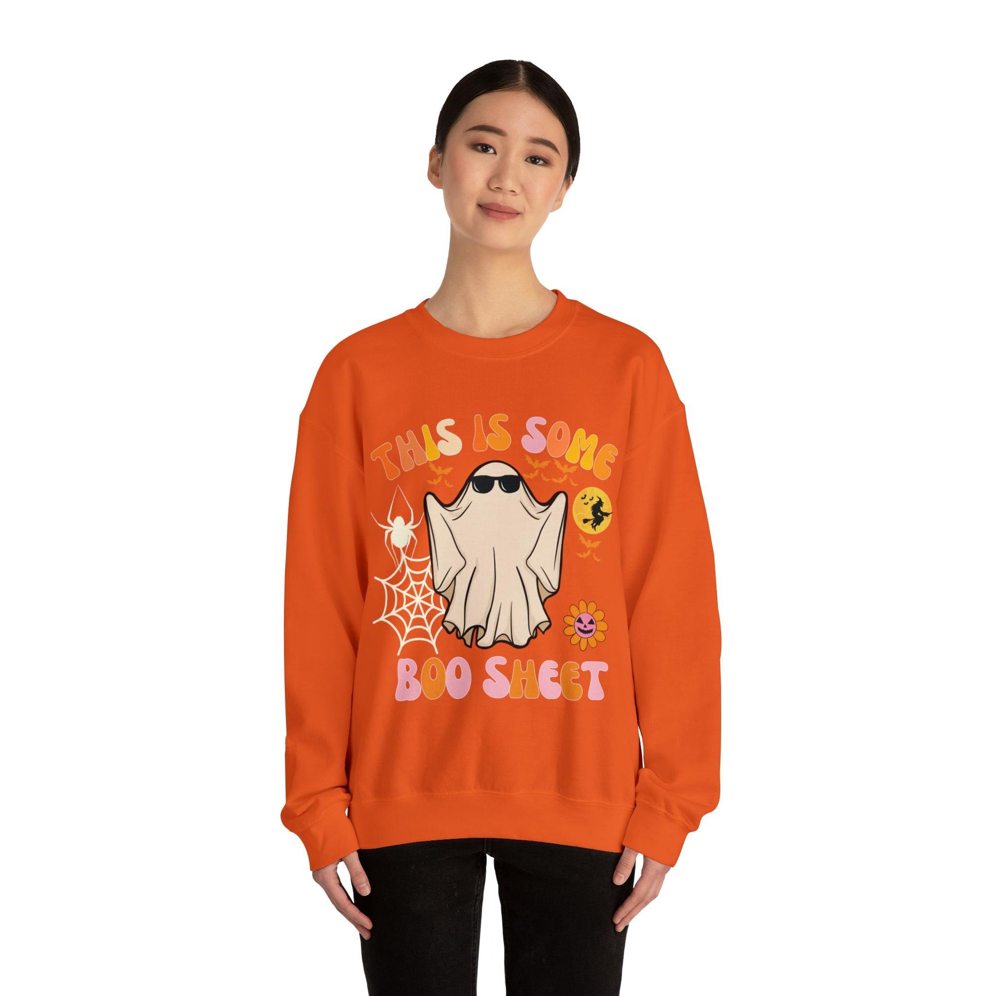 This Is Some Boo Sheet Ghost Sweatshirt Cute Ghost Sweatshirt Boo Ghost Sweatshirt Gift Shirt Funny Halloween Shirt Spooky Season Shirt - Giftsmojo