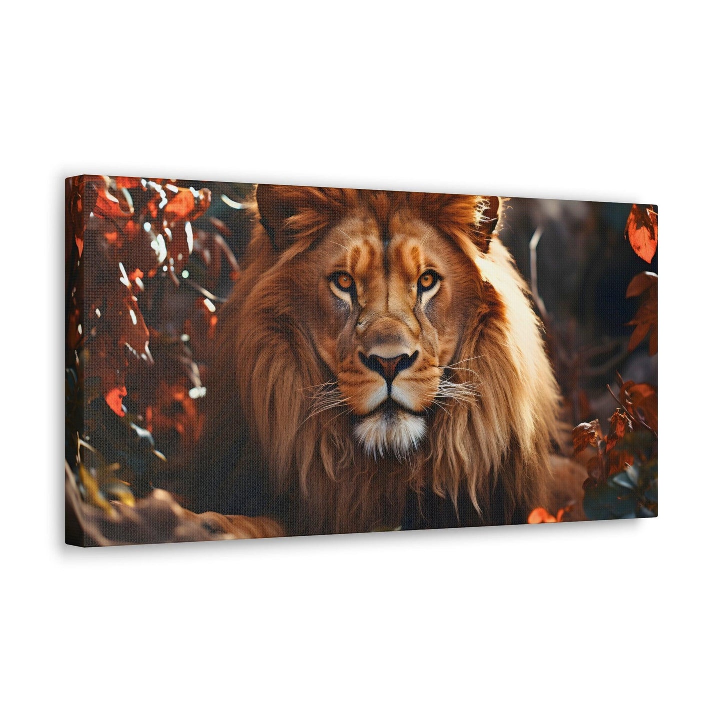 Lion In Nature Art Canvas Gallery Wraps Lion Print Large Canvas Art Animal Wall Art minimalist Wall Art Lover Gift - Giftsmojo