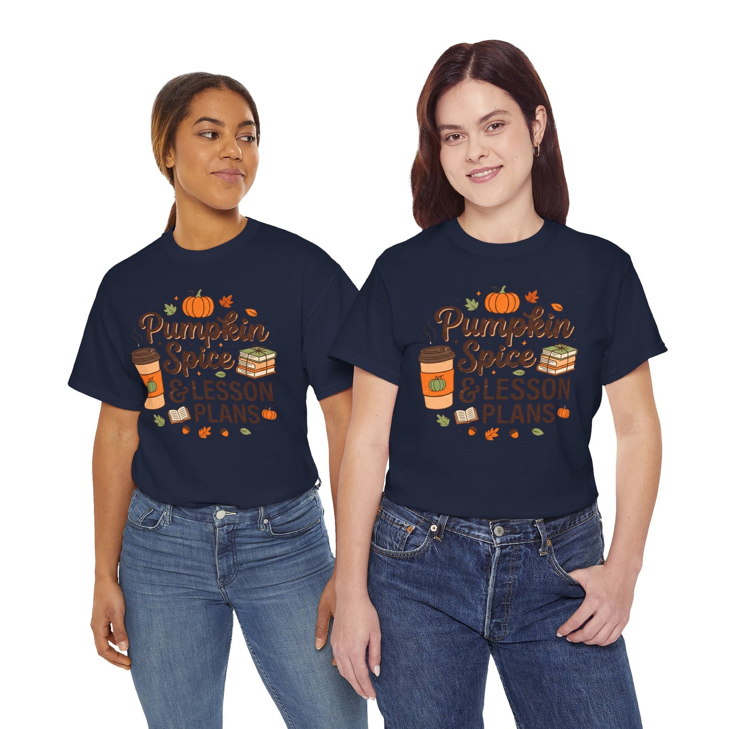 Pumpkin Spice & Lesson Plans Tee — Fall Teacher Coffee Shirt