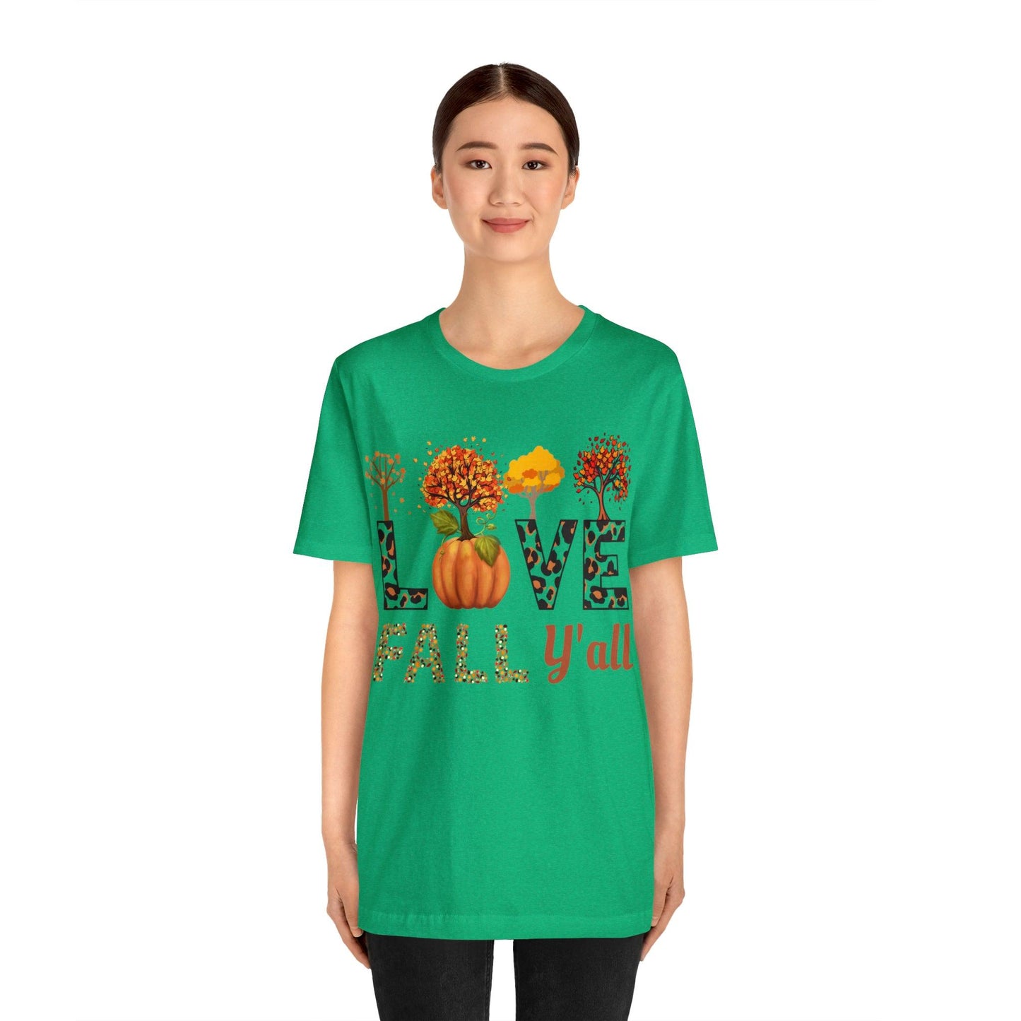 Leopard Print Love Fall Y'all, Fall shirt, Fall lover gift - Giftsmojo