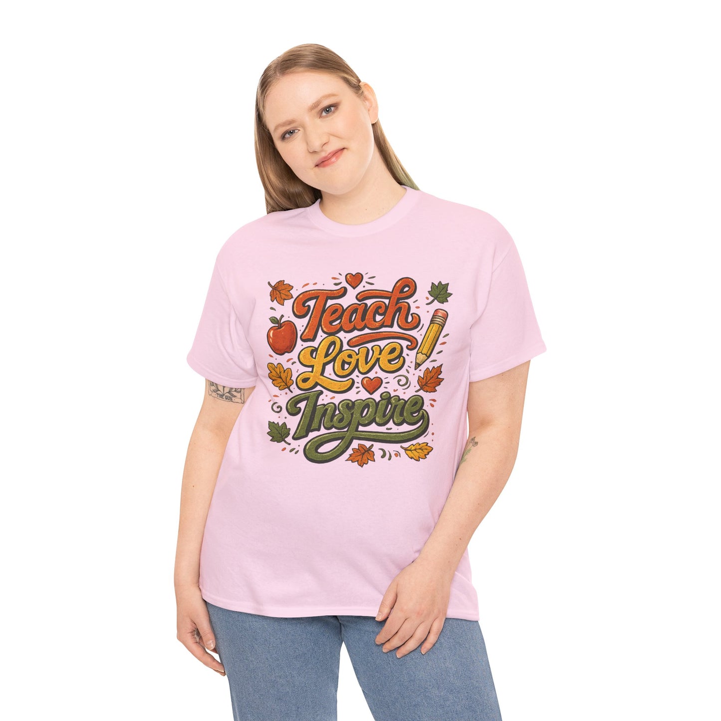 Teach Love Inspire T‑Shirt — Autumn Teacher Appreciation Tee