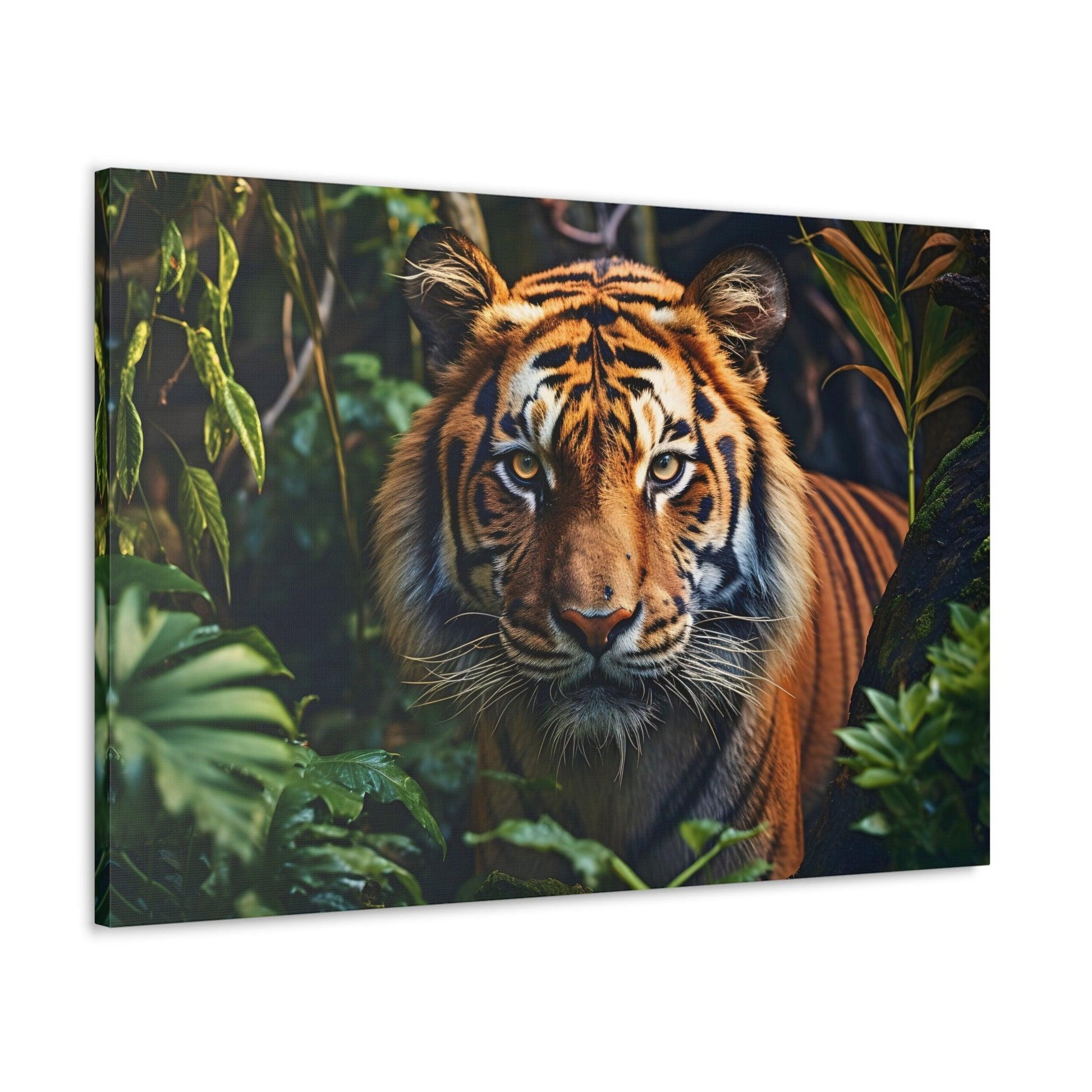 Tiger In Nature Art Canvas Gallery Wraps Tiger Print Large Canvas Art Animal Wall Art minimalist Wall Art Lover Gift - Giftsmojo