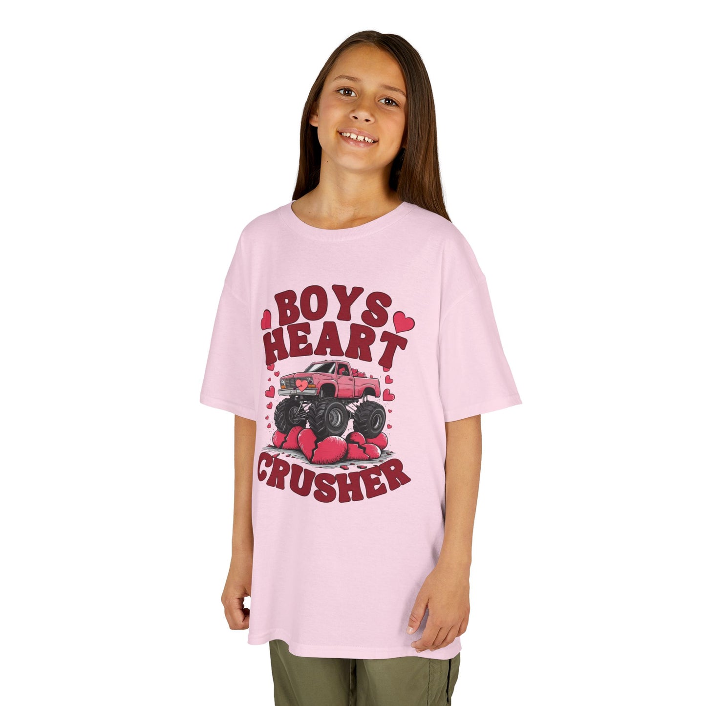 Boys Heart Crusher' Monster Truck Unisex Tee - Fun Graphic T-Shirt for Kids and Teens