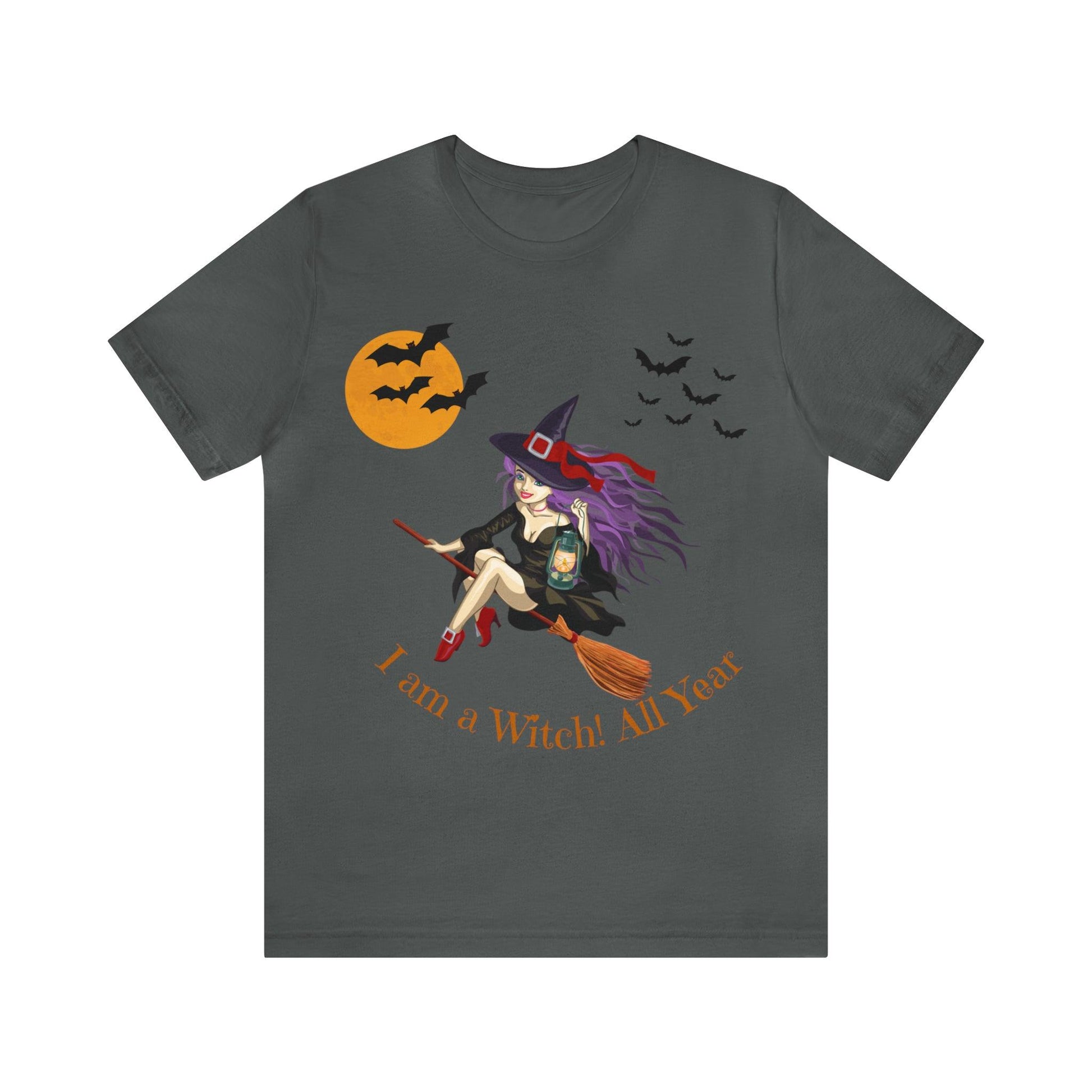 I am a witch All year Halloween Shirt,Vintage Witch Shirts Funny Witch Shirt Halloween Clothes Halloween Vibes Halloween Retro Halloween Outfit - Giftsmojo