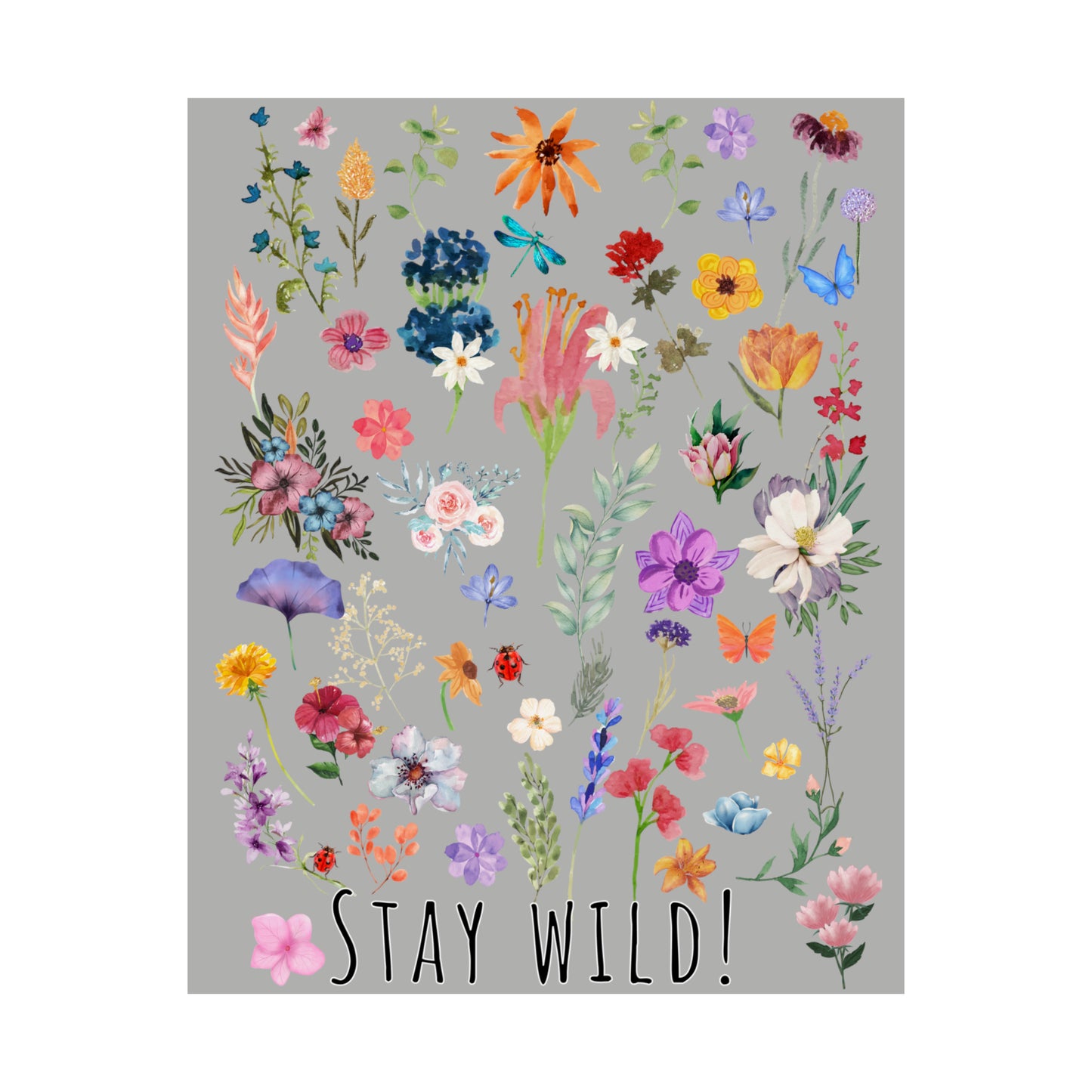 Watercolor Wildflowers Wall Art