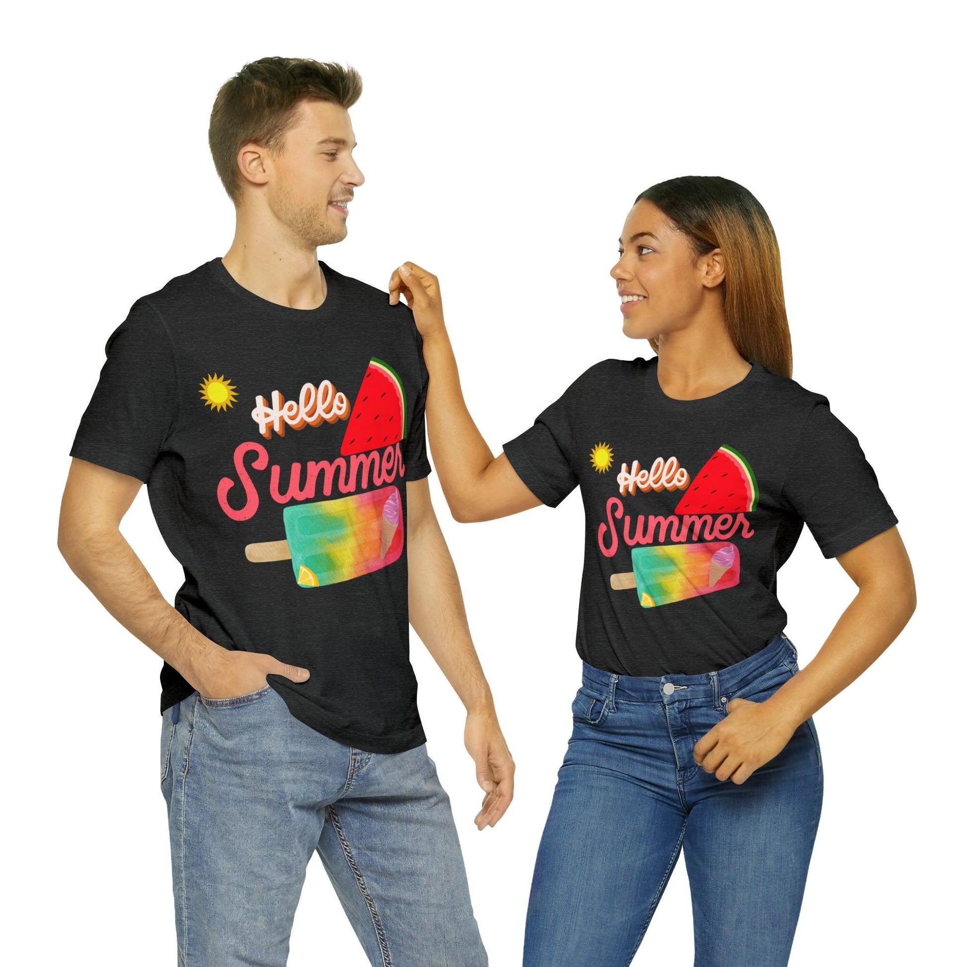 Hello Summer Shirt, Hello Summer, Summer shirts for women and men, Funny Shirt, Summer Vibes, Trendy Fashion, Summertime Fun - Giftsmojo