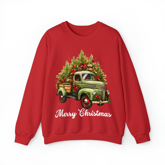 Christmas Sweatshirt Christmas Tree Sweatshirt Christmas Sweater Tree Truck Shirt Christmas Sweatshirt Tree Sweat Pine Tree - Giftsmojo