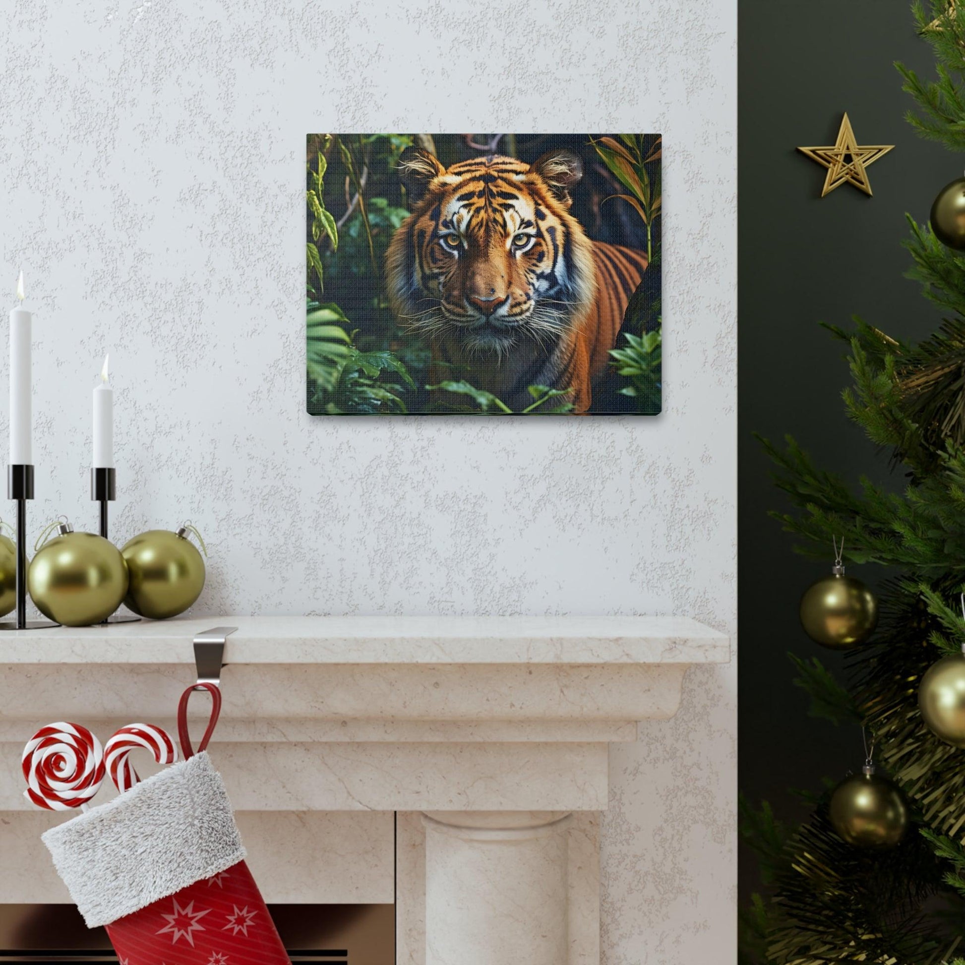 Tiger In Nature Art Canvas Gallery Wraps Tiger Print Large Canvas Art Animal Wall Art minimalist Wall Art Lover Gift - Giftsmojo