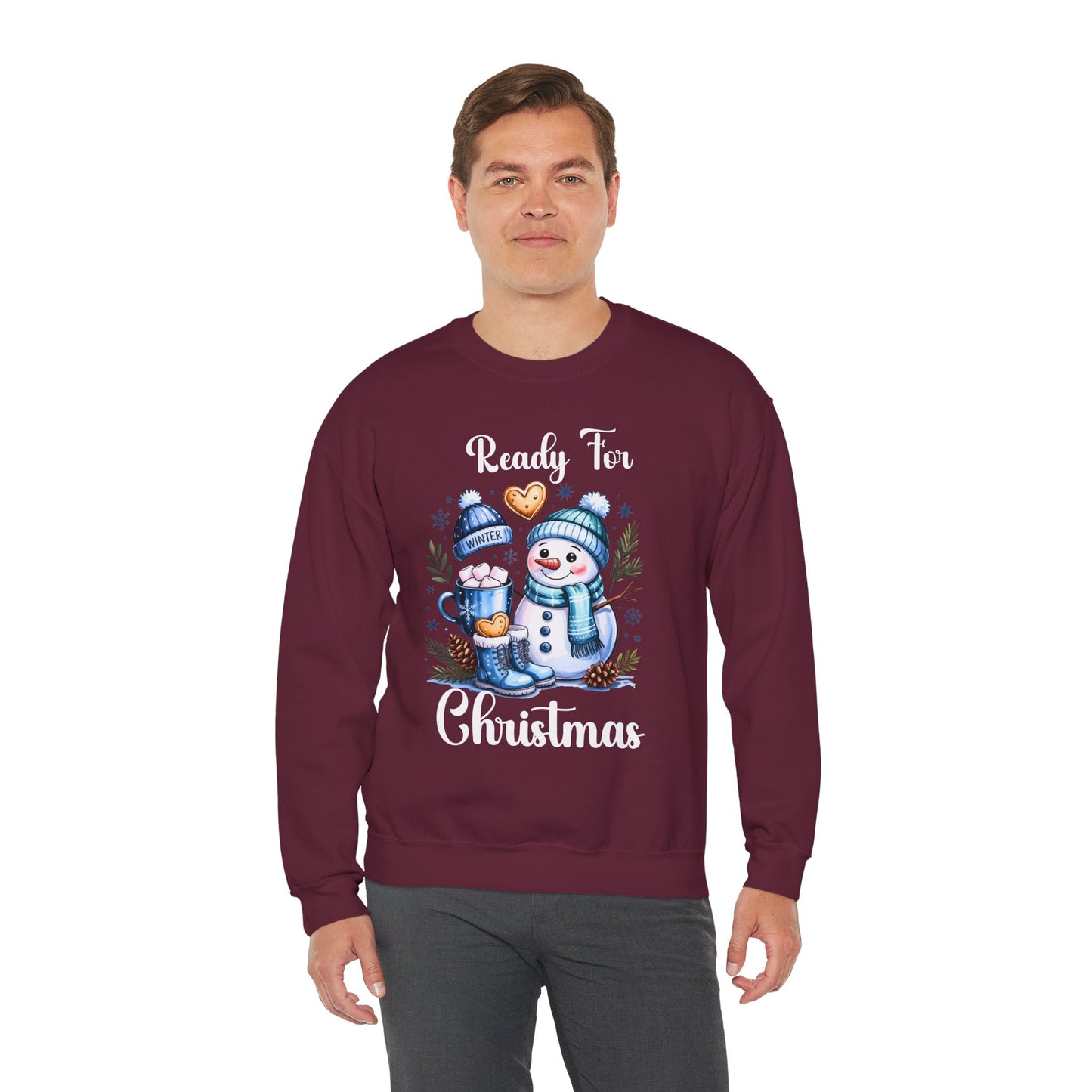 Snowman Christmas Crewneck Sweatshirt - Ready for Christmas