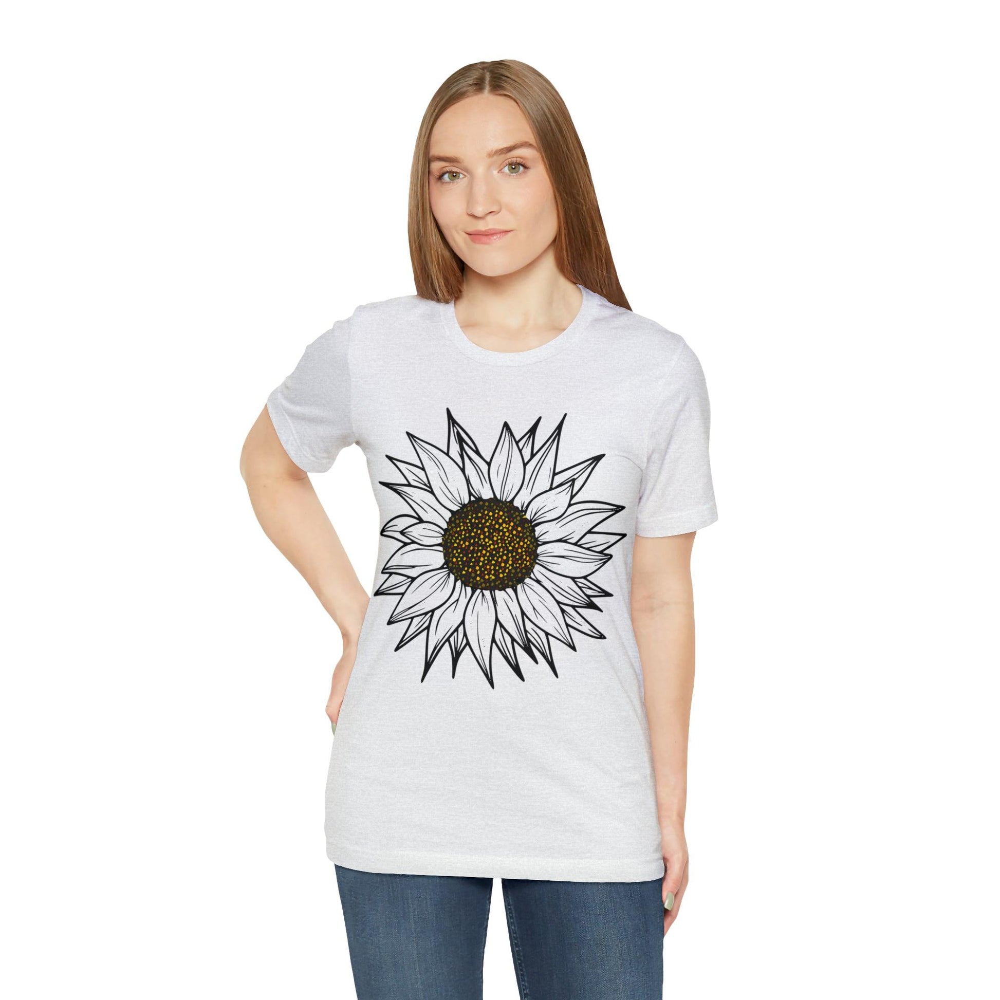 Sunflower Shirt, Floral Tee Shirt, Flower Shirt, Garden Shirt, Womens Fall Summer Shirt Sunshine Tee, Gift for Gardener, Nature love shirt - Giftsmojo