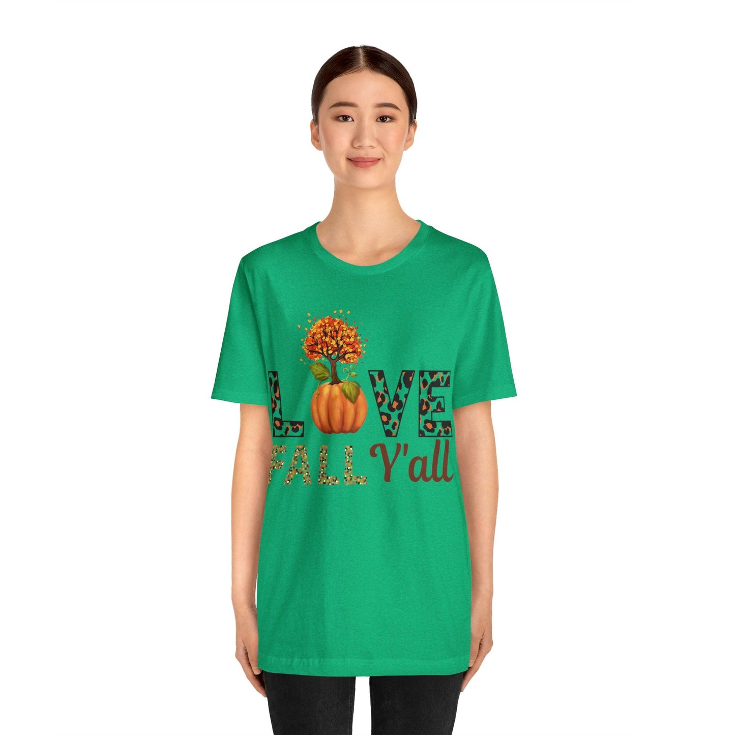 Leopard Print Love Fall Y'all shirt, Autumn Shirt, Fall shirt, Fall Gift - Giftsmojo