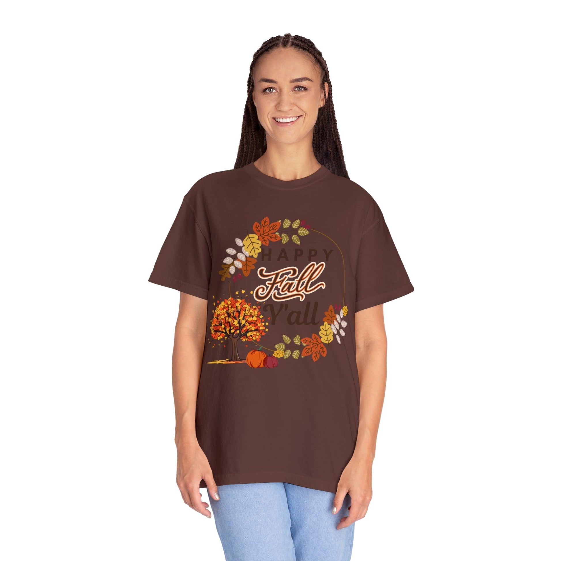 Happy Fall Y'all Gift for Fall, Funny Fall Shirts Gift, Autumn Tee, Fall TShirt - Giftsmojo