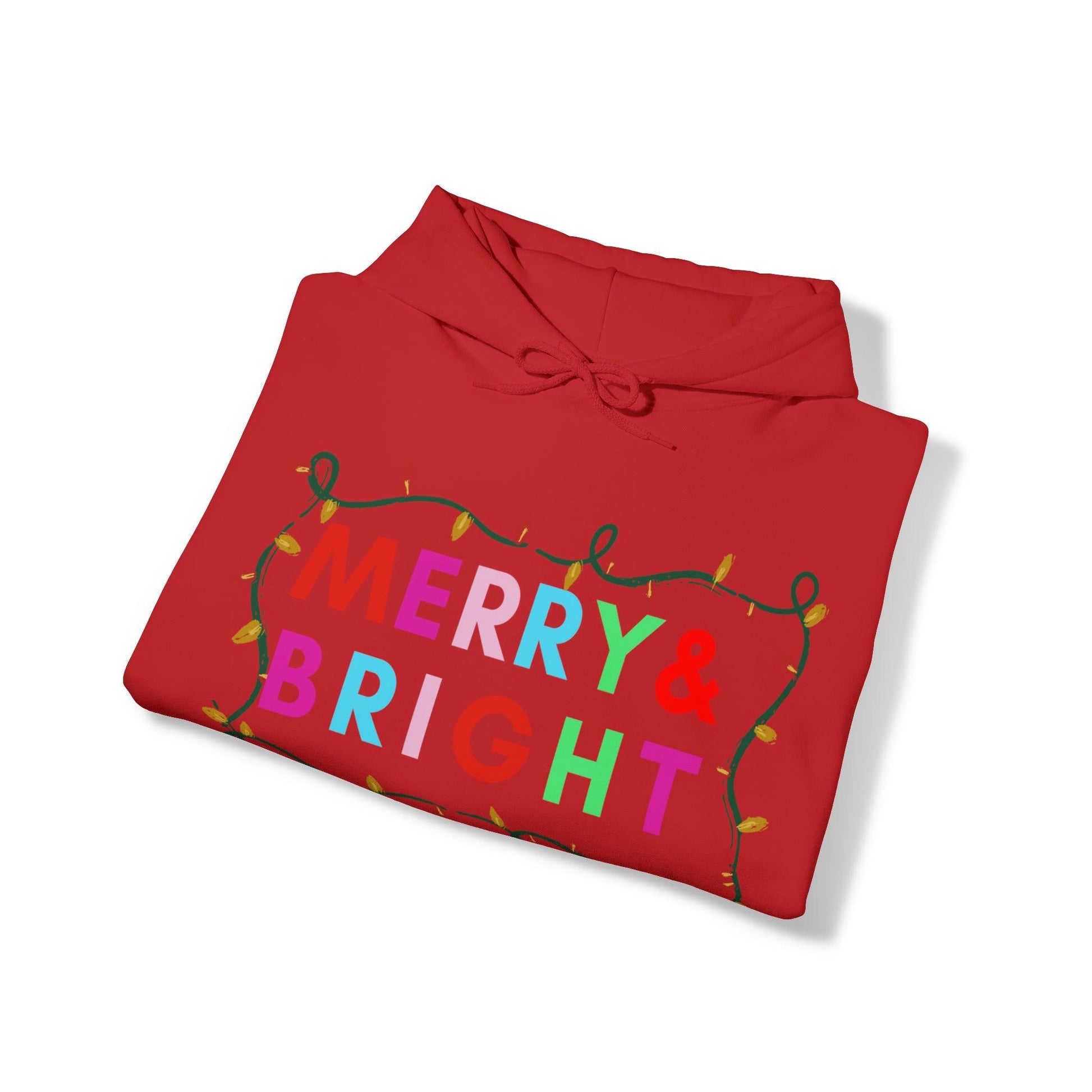 Merry and Bright Christmas Sweatshirt Merry and Bright Hooded Sweatshirt Christmas Sweater Christmas Pullover Christmas Shirt - Giftsmojo