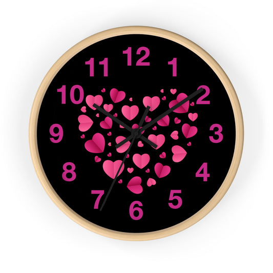 Heart Wall Clock Love Clock Romantic Home Decor