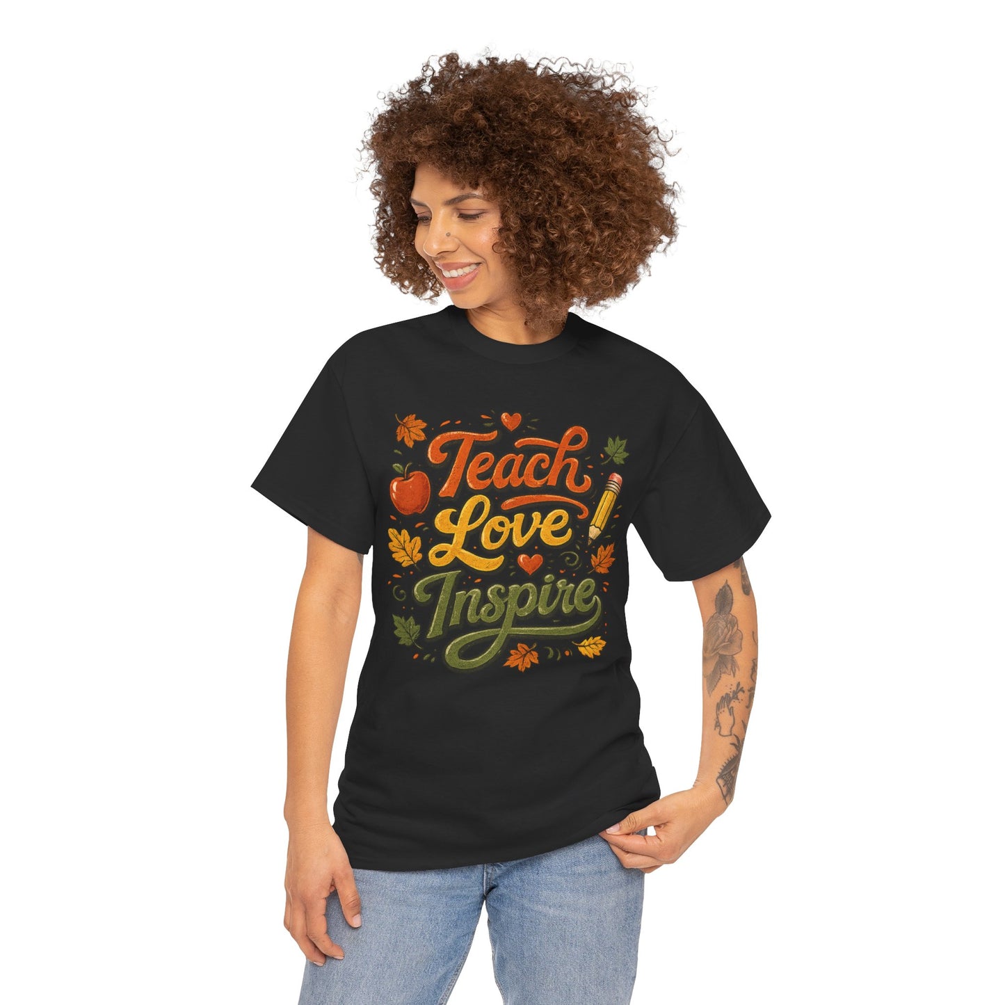 Teach Love Inspire T‑Shirt — Autumn Teacher Appreciation Tee