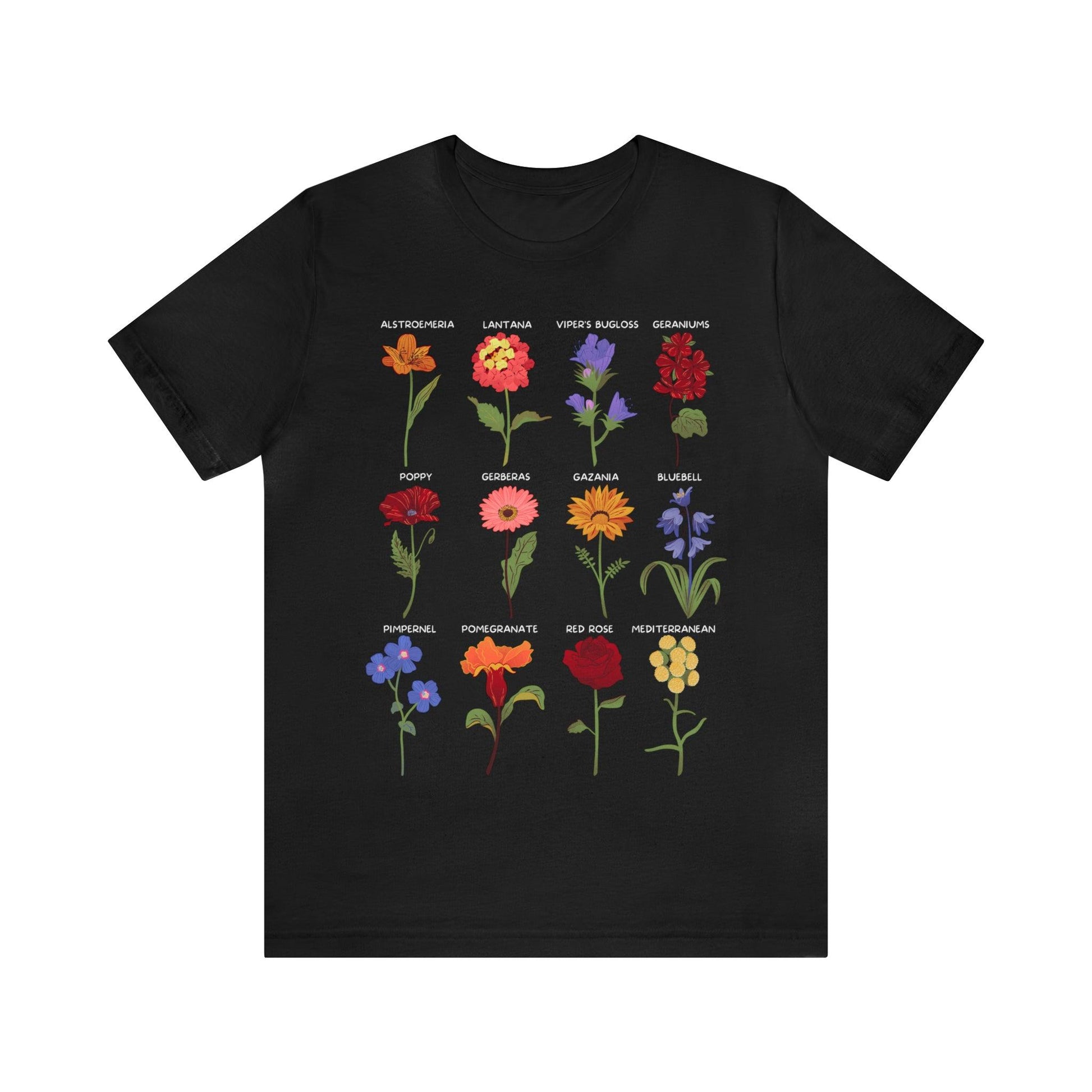 Wildflower Tshirt, Flower Shirt, Types of Flowers Shirt, Floral Tshirt, Gift for Women, Ladies Shirts Best Friend Gift, Plant Mom Nature Tee - Giftsmojo