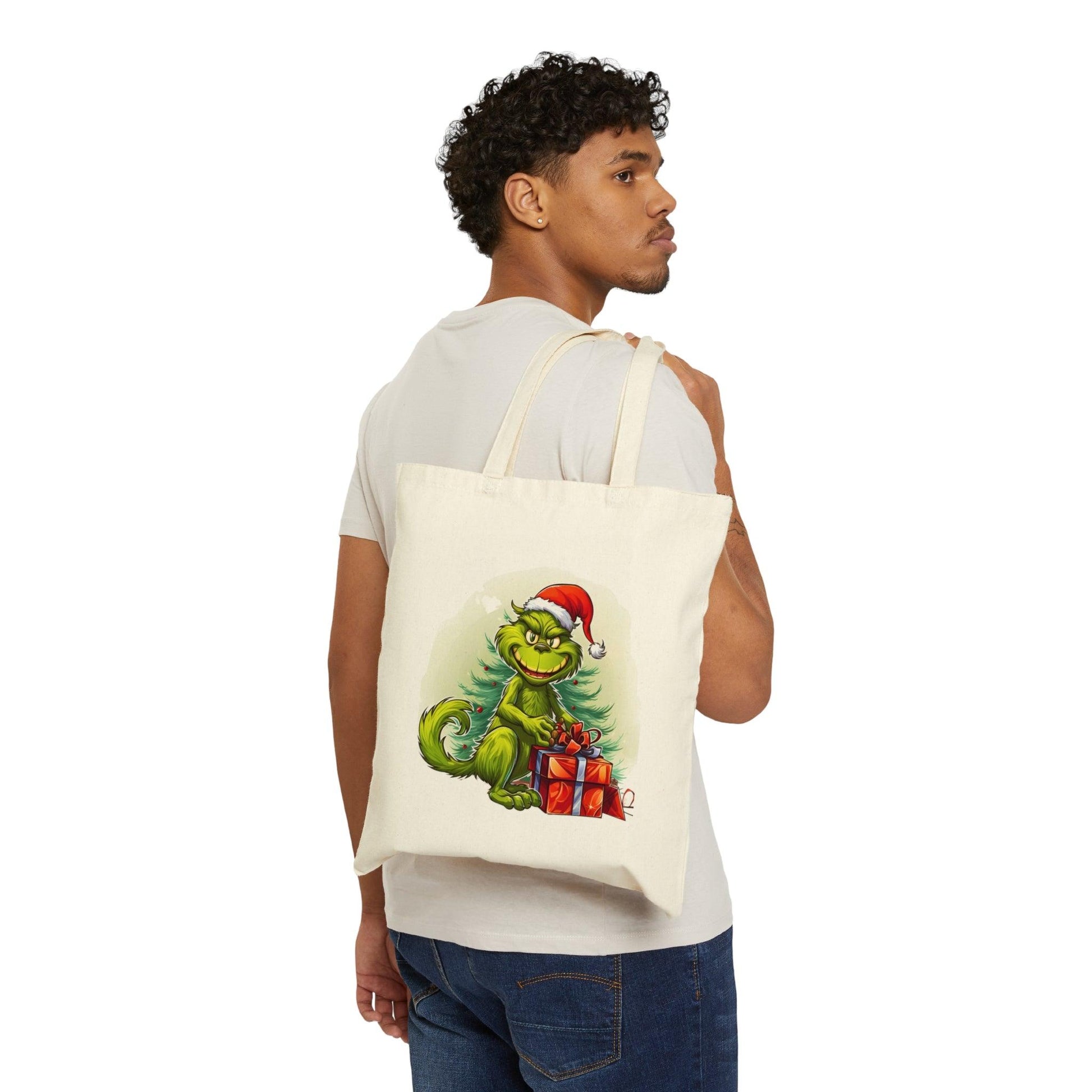 Grinch Tote Bag Christmas Bag Christmas Tote Bag The Grinch Bag Grinch Stealing Christmas Canvas Tote Bag Shopping Bag Gift For Women Totes Birthday Gift Bag - Giftsmojo