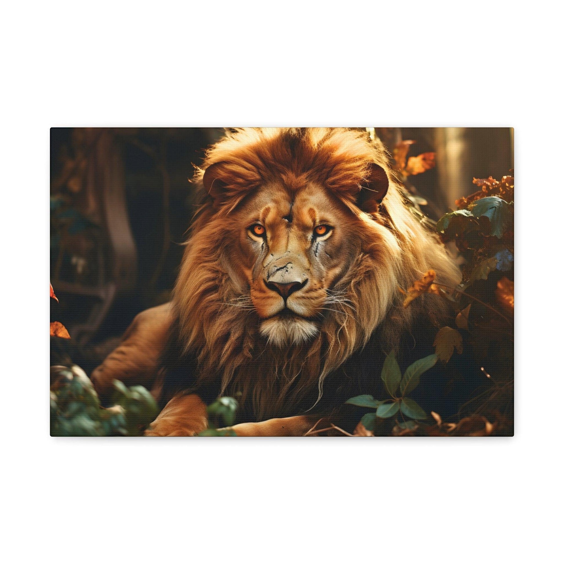 Lion In Nature Art Canvas Gallery Wraps Lion Print Large Canvas Art Animal Wall Art minimalist Wall Art Lover Gift - Giftsmojo