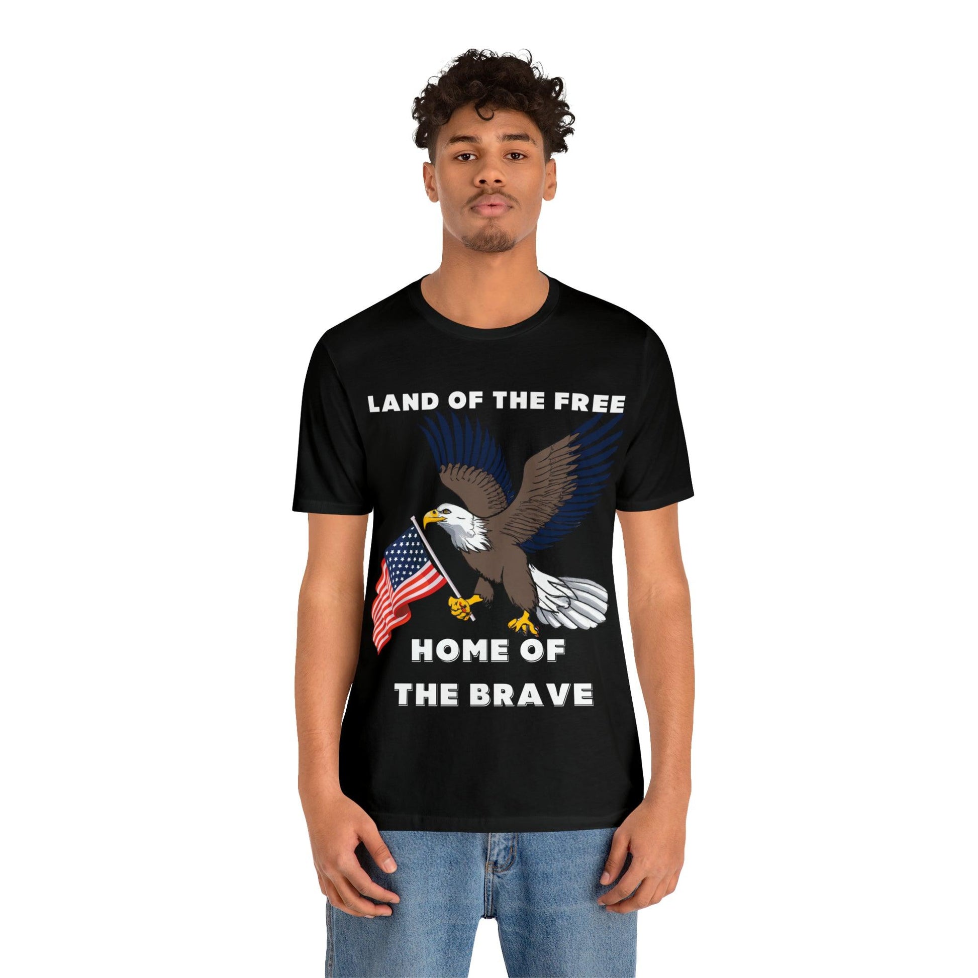 Celebrate Independence Day with Patriotic Shirts: Land of the free, Home of the Brave Shirt for Women and Men - Giftsmojo