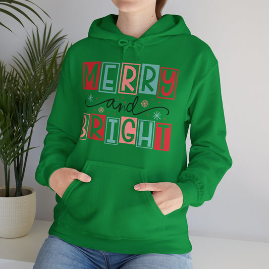 Christmas Hoodie - Merry and Bright Unisex Sweatshirt